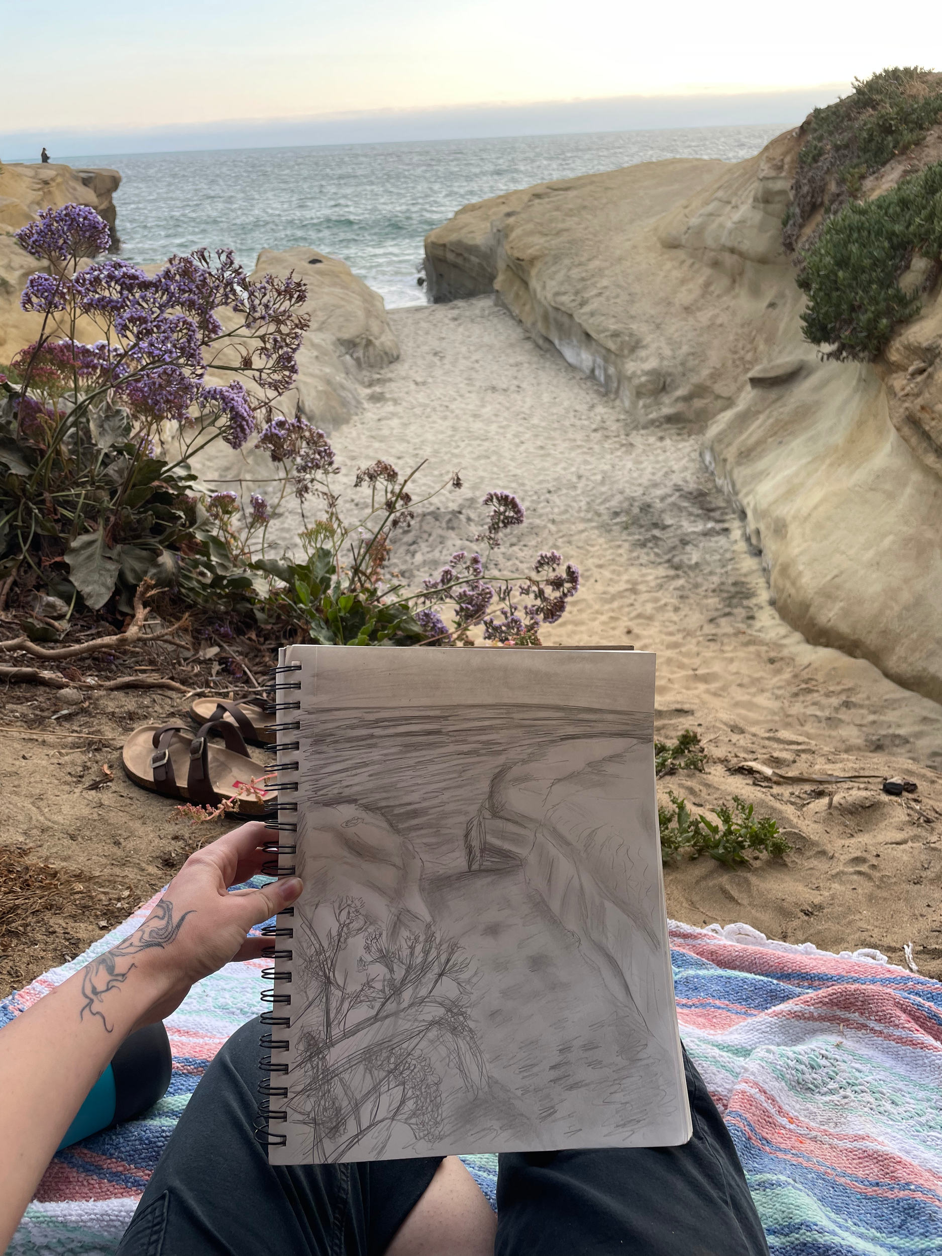 Another solo adventure! This spot, tucked underneath a small walking bridge, became my go-to place in Ocean Beach to sit and exist in peace.
