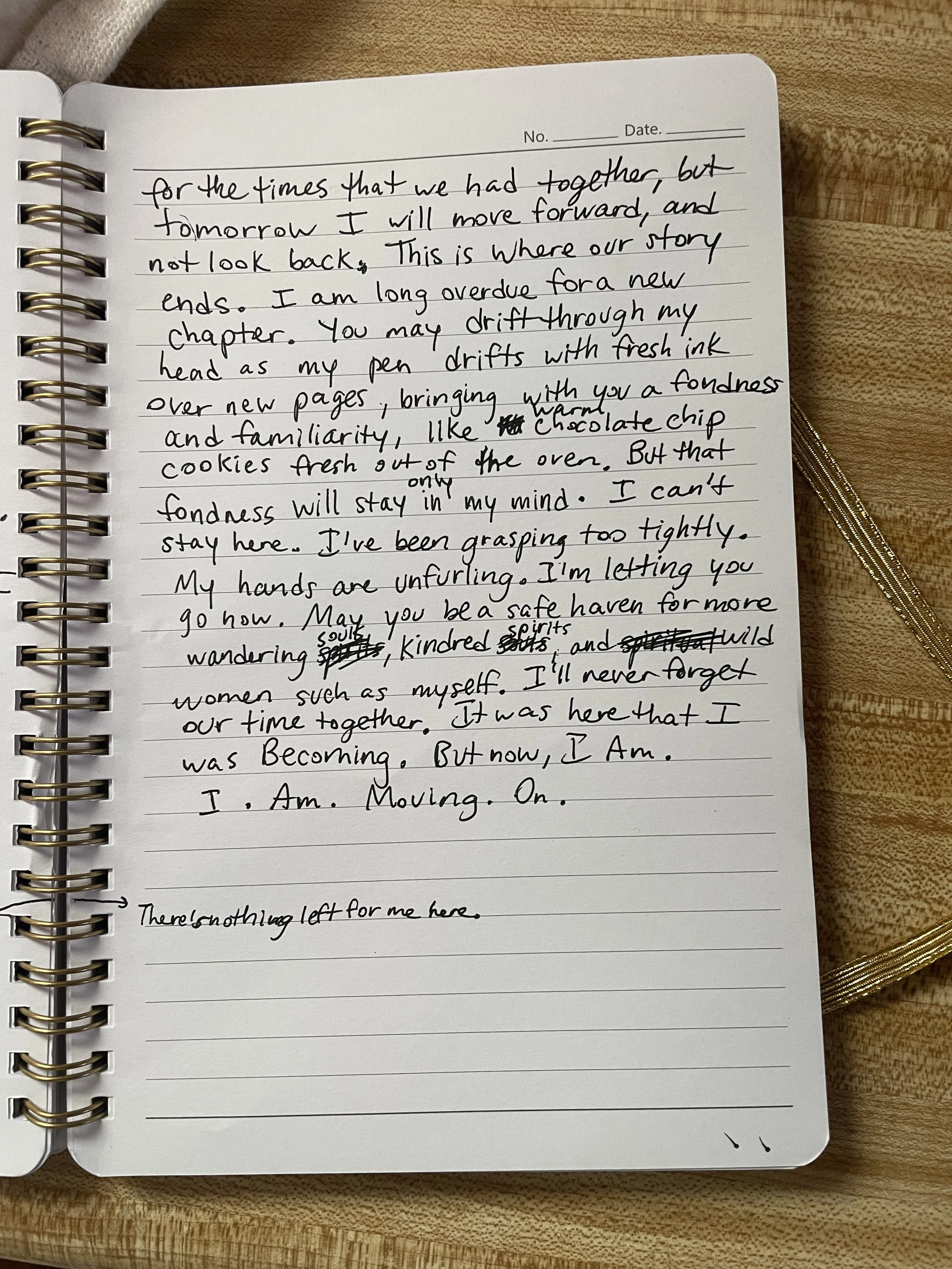 I was just so sentimental at how quickly I changed here!