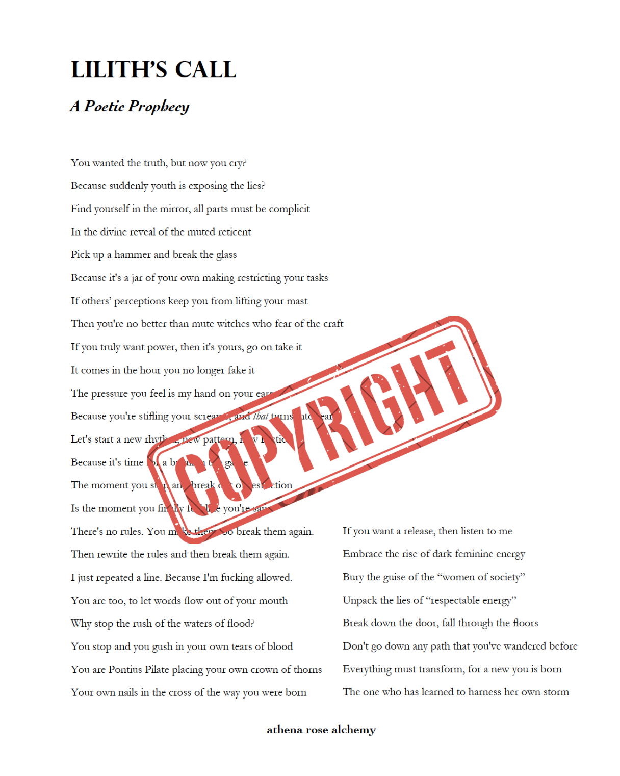 Collective Lilith Prophecy