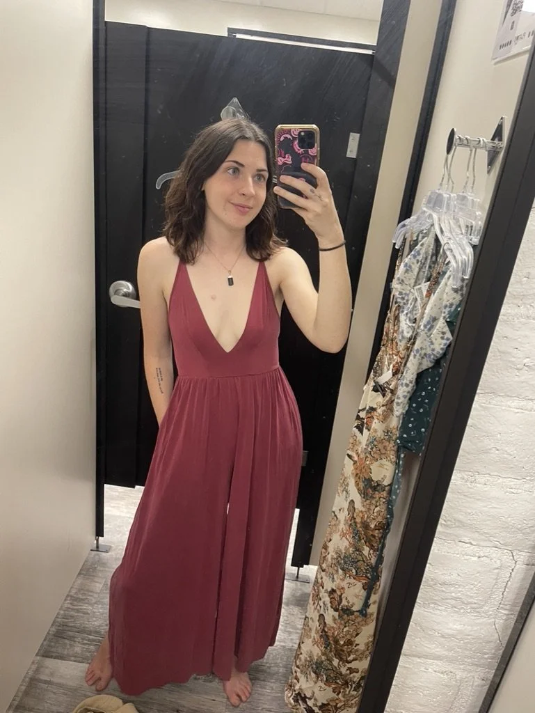 I felt very out of place in this outfit. But I knew I wanted to one day become a person who could embody the feminine energy it symbolized to me. So I bought it. My energy grew into it :)