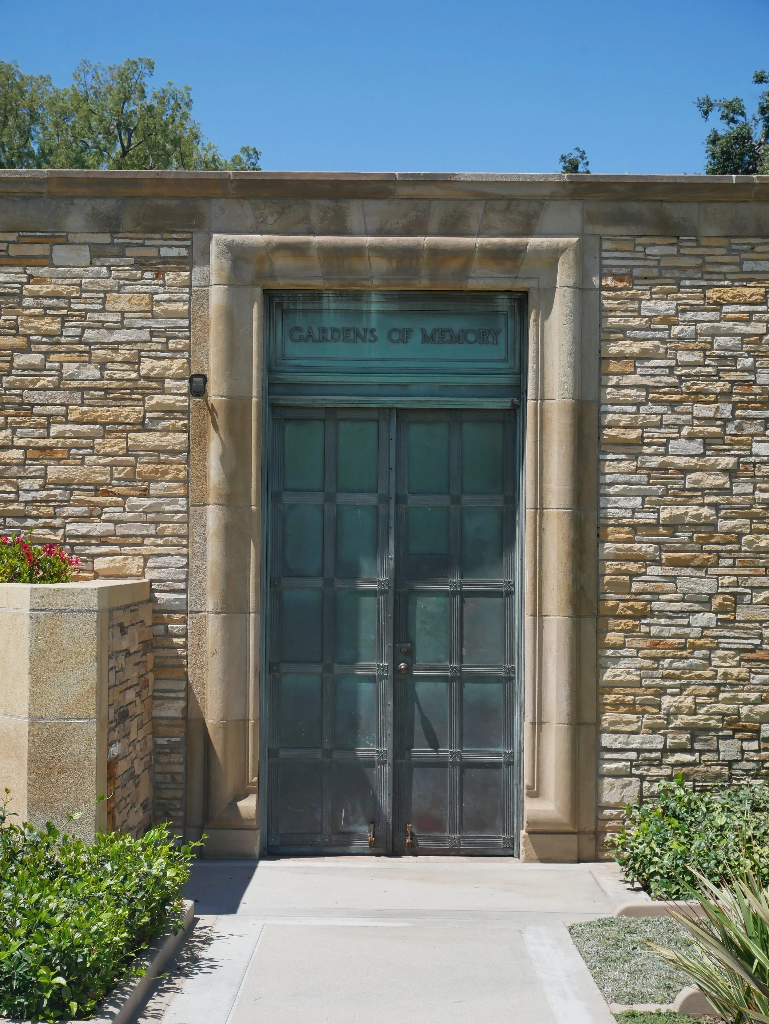The locked door to the Gardens of Memory. I wonder if it opens ...