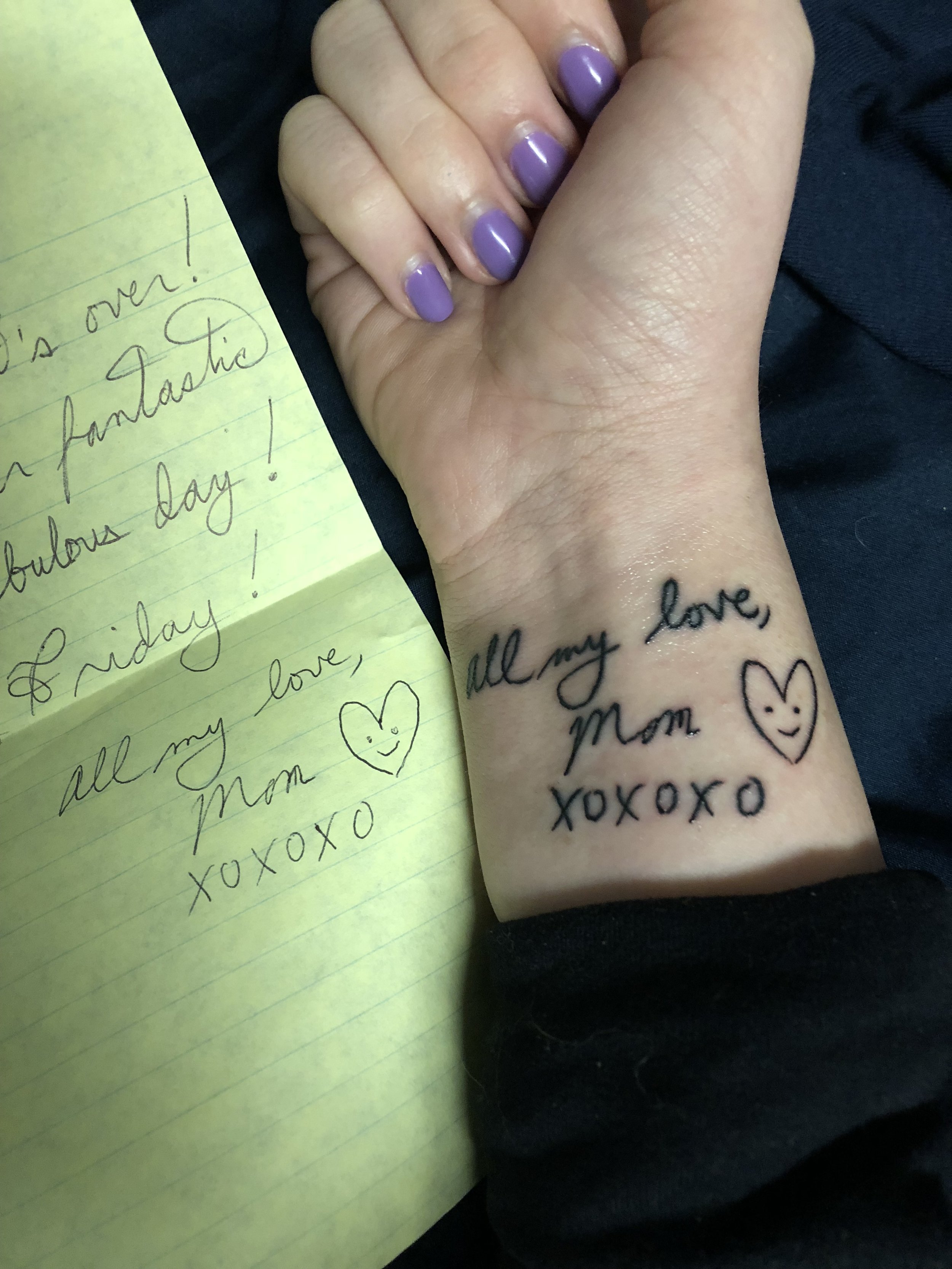 I got my first tattoo a month after she passed.