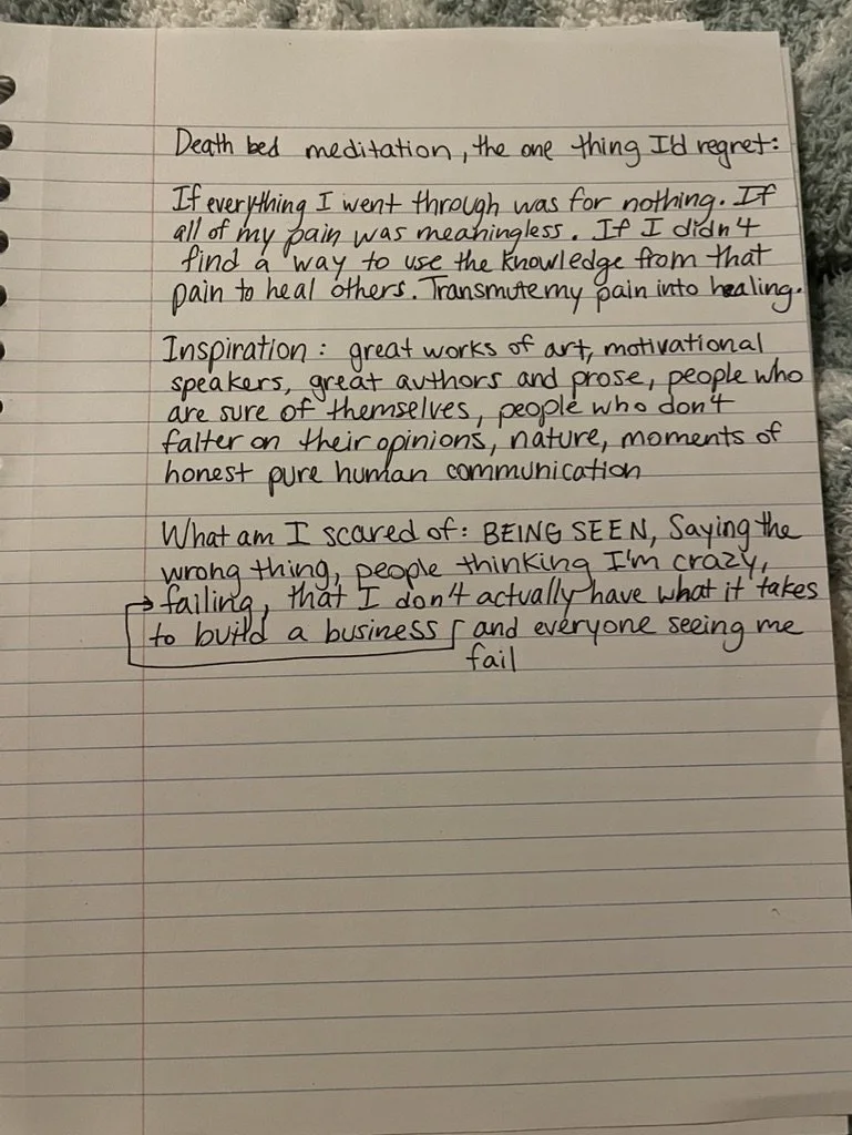 Nothing sets your priorities straight like a good death bed meditation.