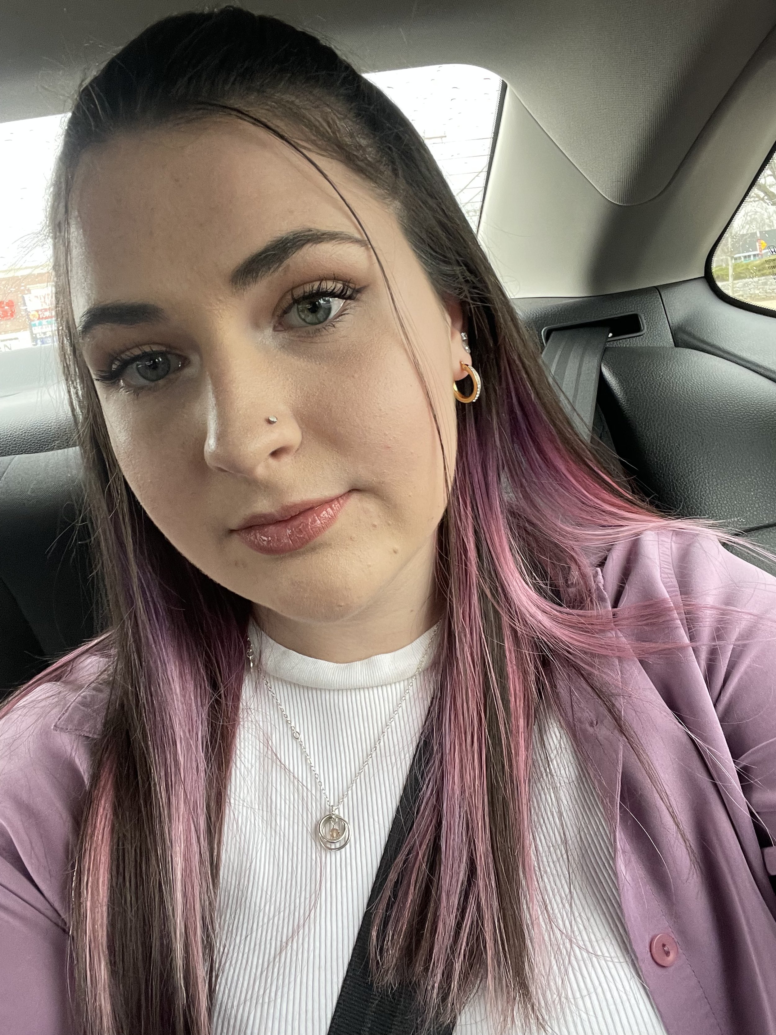 Oh and I also had hot pink hair.