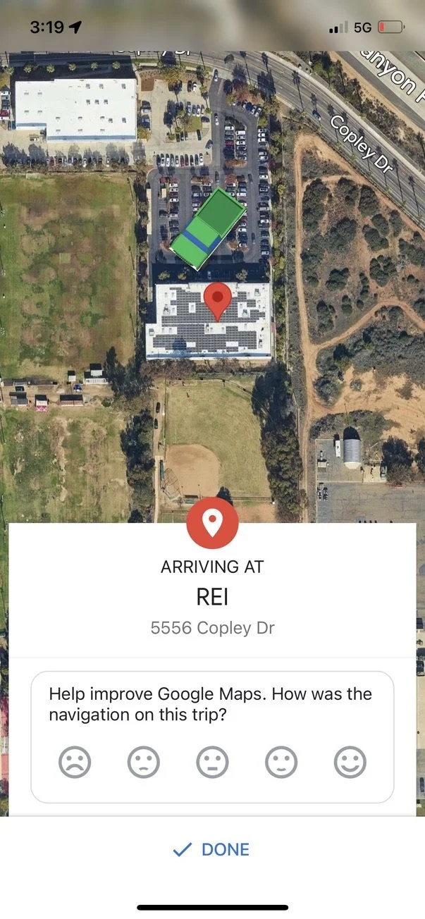 We're here! 555 in the address. It's hilarious to me that I'd never been to an REI before and suddenly I'm buying a backpack to go nomadic.