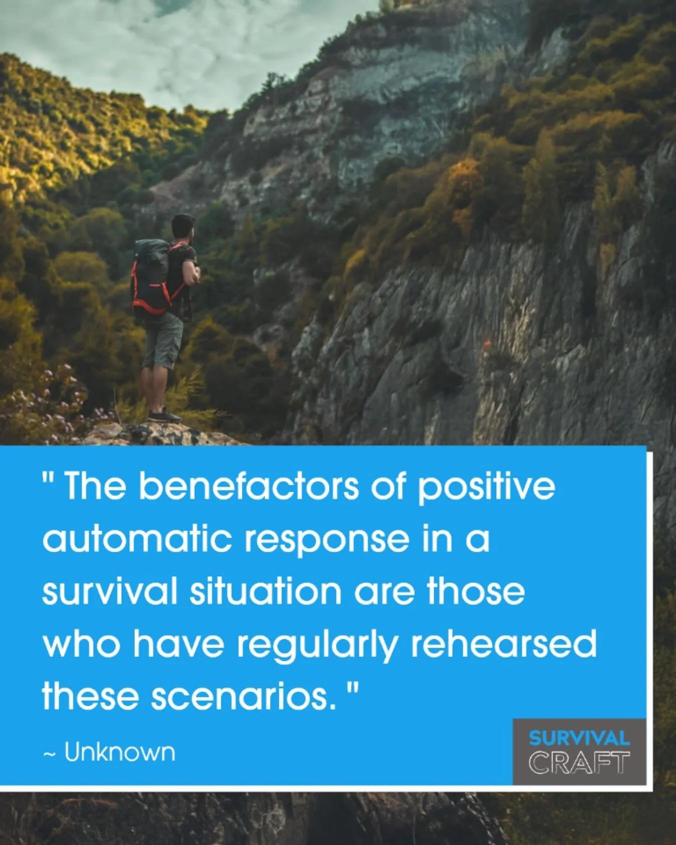 &ldquo;The benefactors of positive automatic response in a survival situation are those who have regularly rehearsed these scenarios.&rdquo;
~ unknown

Would you know what to do if you found yourself in a survival situation?

#SussexAdventures #South