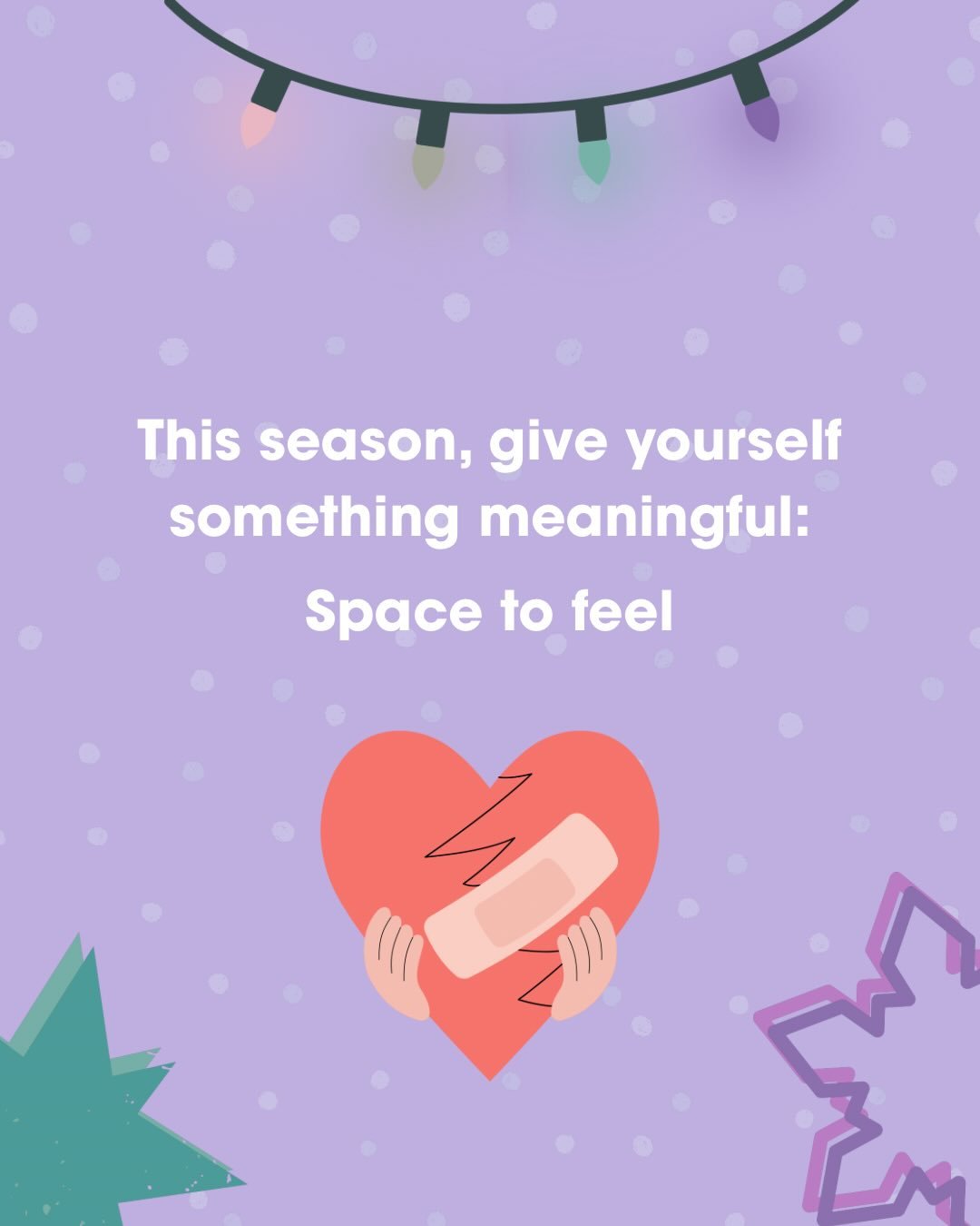 You don&rsquo;t have to &ldquo;perform&rdquo; the holidays. You&rsquo;re allowed to feel whatever comes up  joy, grief, exhaustion, tenderness, all of it.

This season, give yourself space to feel.
To breathe.
To be human.

And if you want support, t