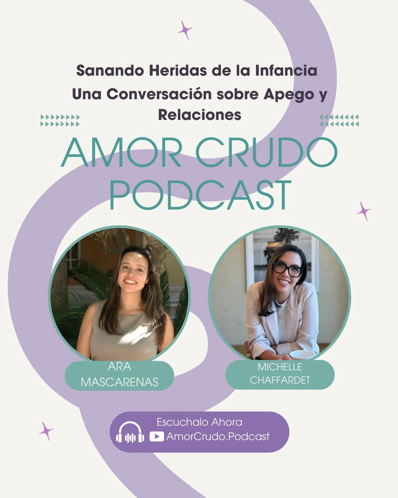 Estoy muy agradecida con Michelle Chaffardet por invitarme a conversar en su podcast @amorcrudo.podcast 💜

Hablamos sobre c&oacute;mo crecer en entornos familiares dif&iacute;ciles puede influir en nuestra forma de amar, vincularnos y relacionarnos 