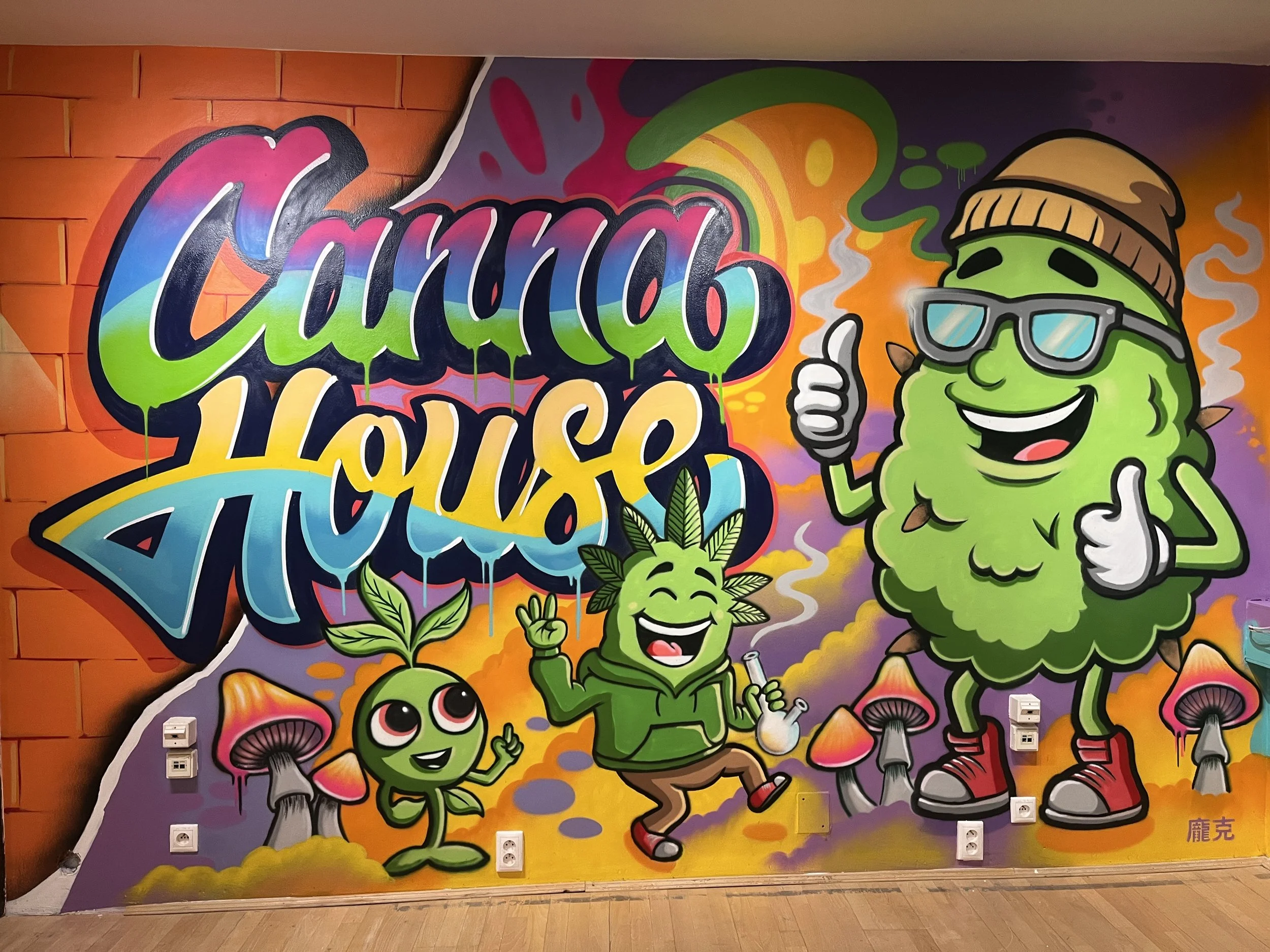 Vibrant & Funky Mural for a CBD Shop in Bratislava