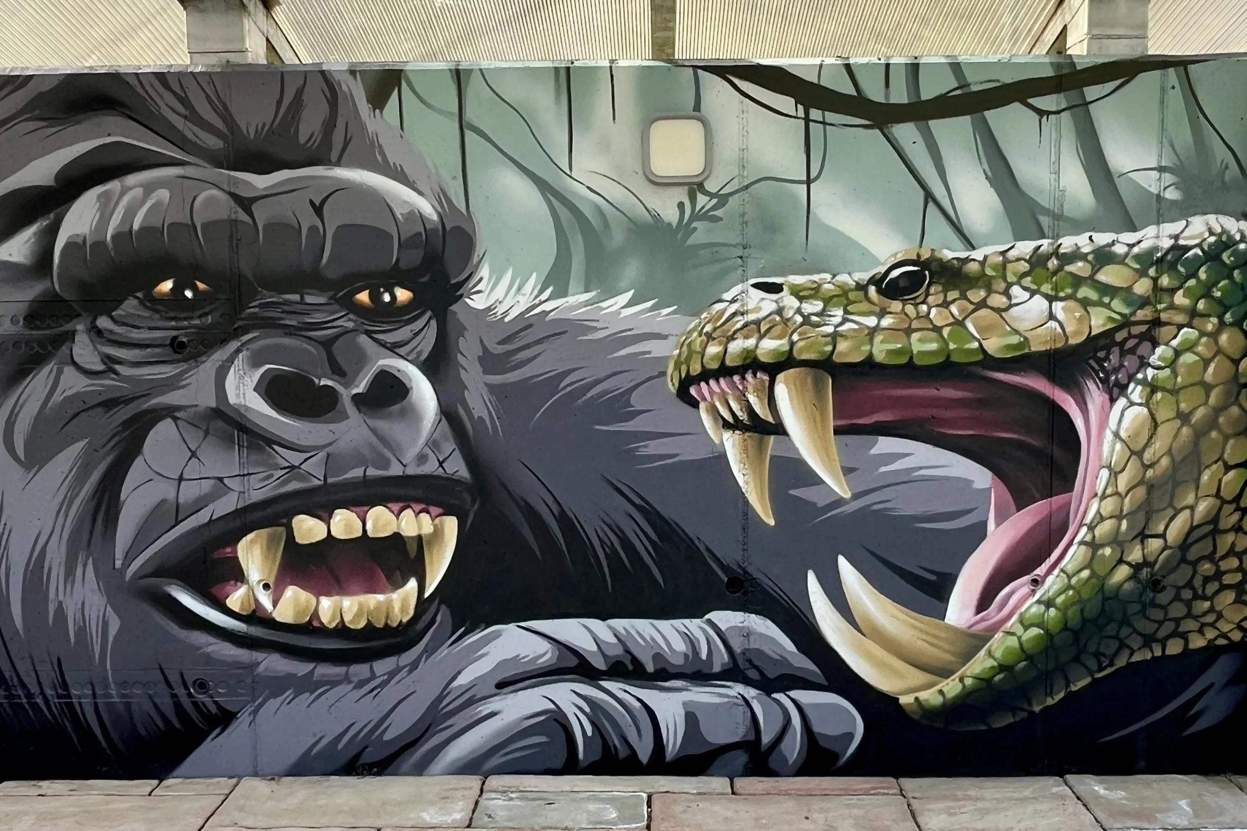 Custom Exterior Mural Inspired by the King Kong Theme