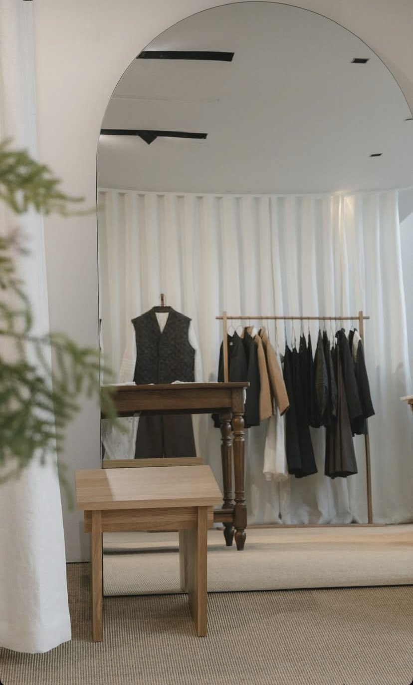 Anne Mi brand store Illum, spejl med spejlbillede