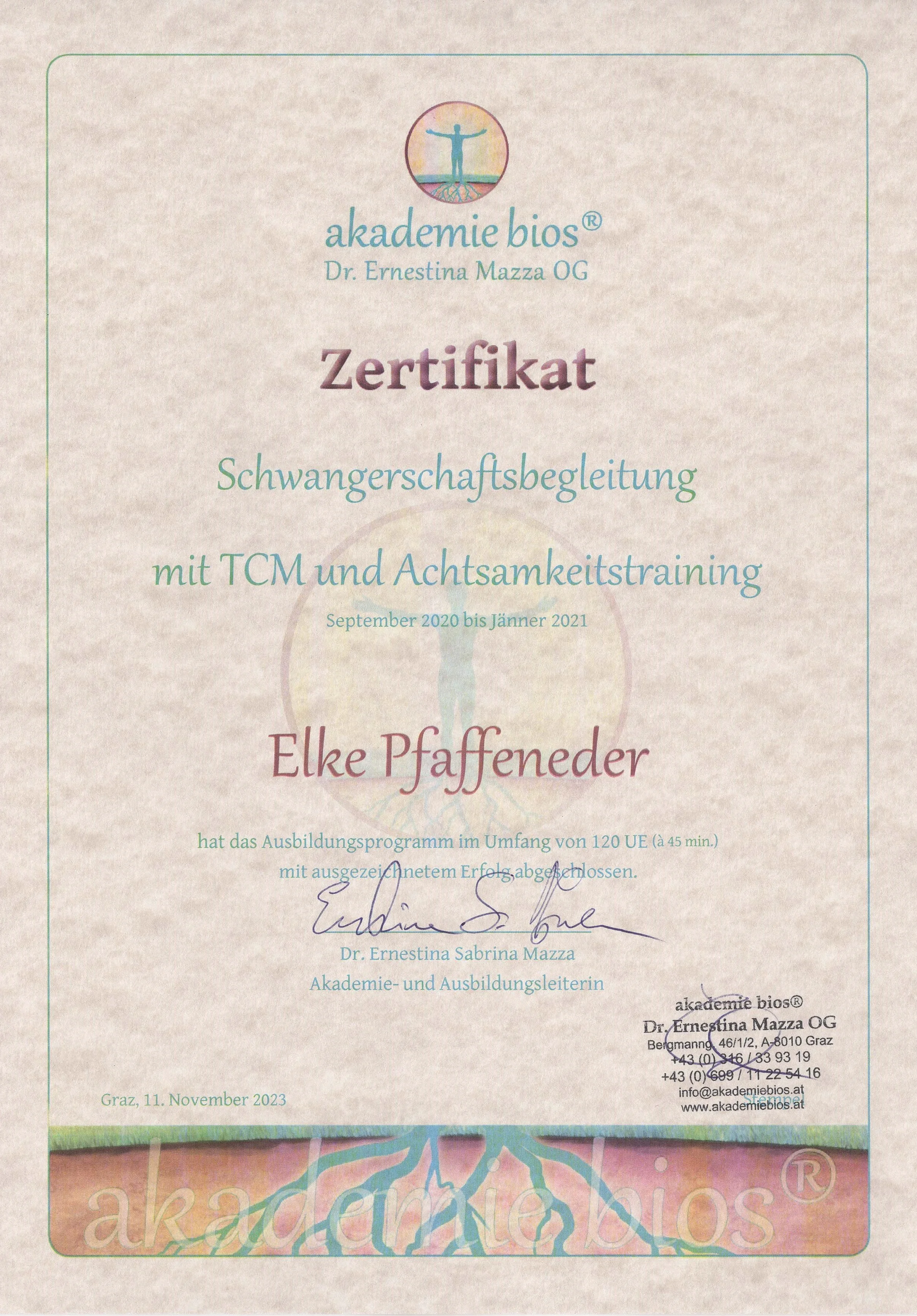 Zertifikat - Schwangerschaftsbegleitung mit TCM und Achtsamkeitstraining.jpg