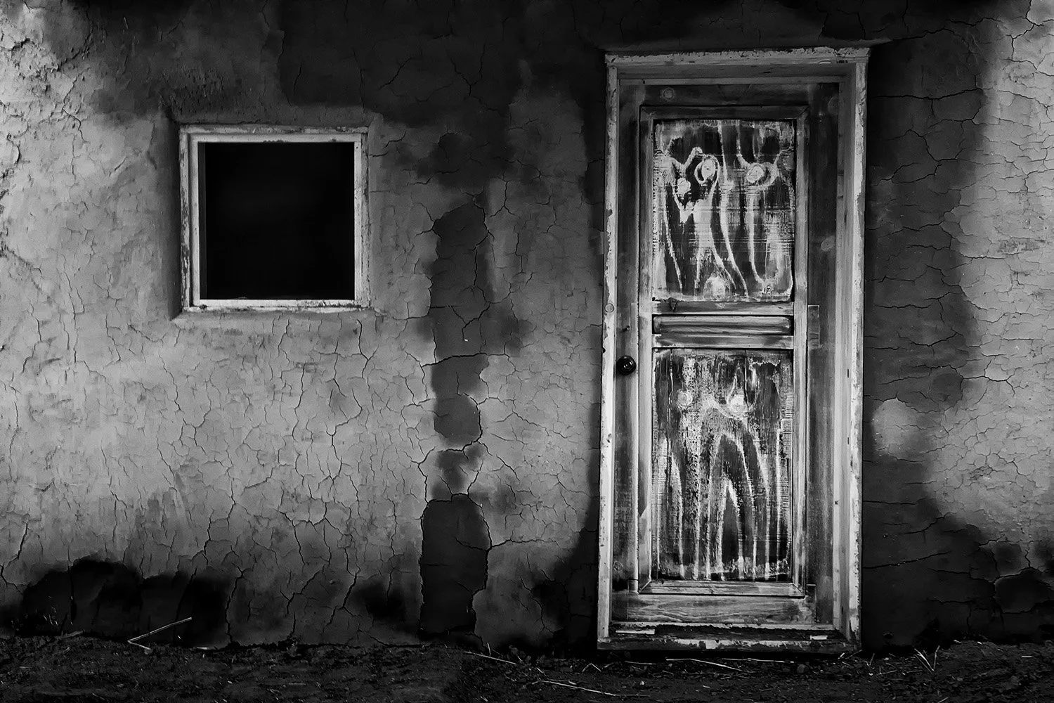 Painted Door and Open Window