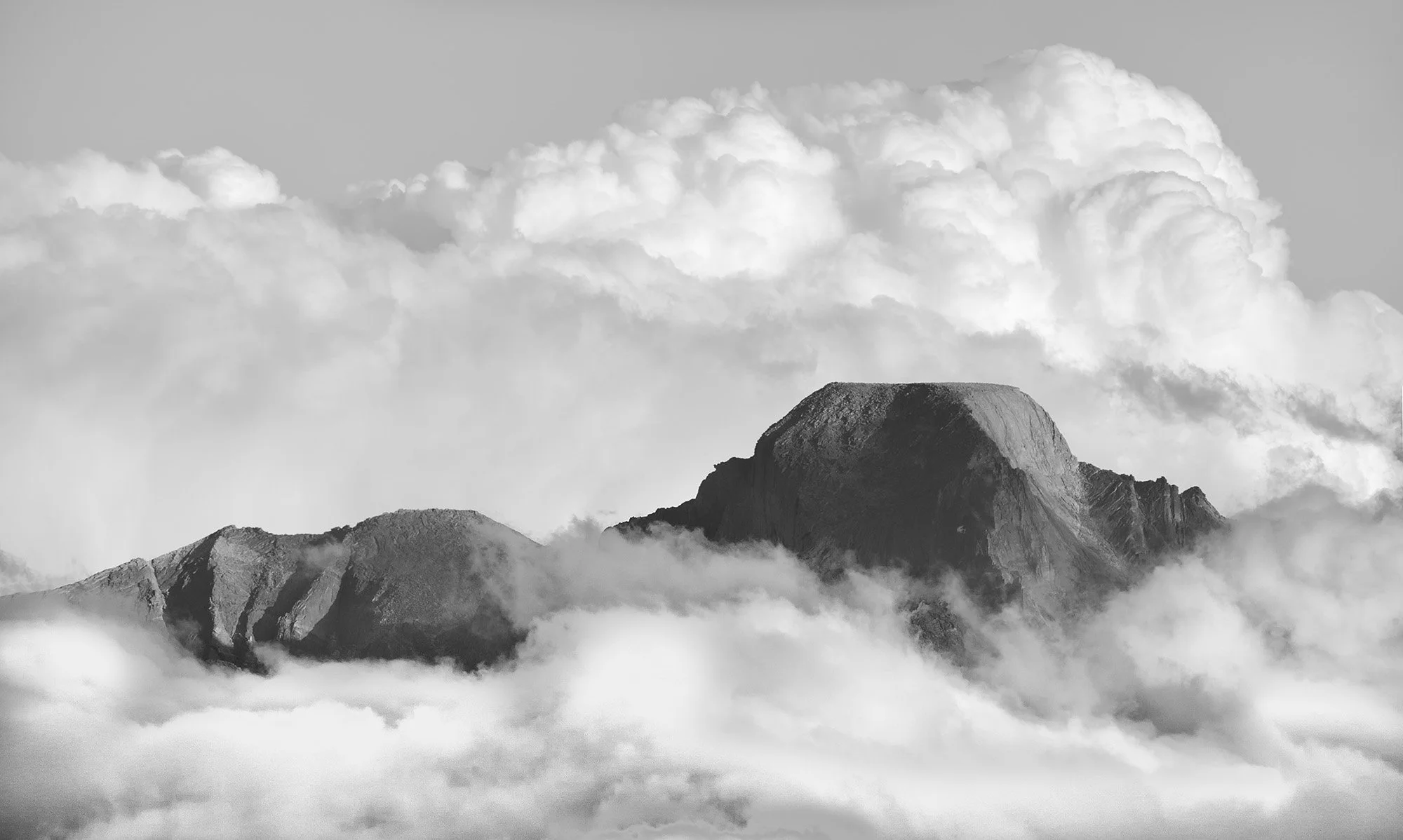 Longs Peak Summit in the Clouds