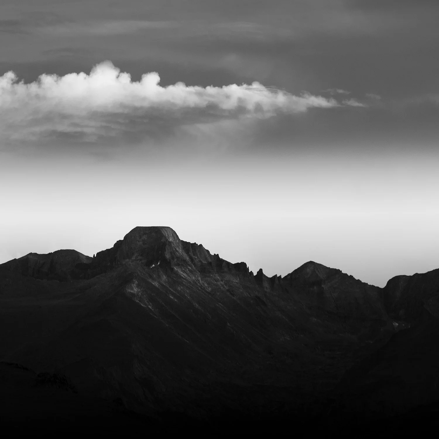 Longs Peak, Sliver of Clouds