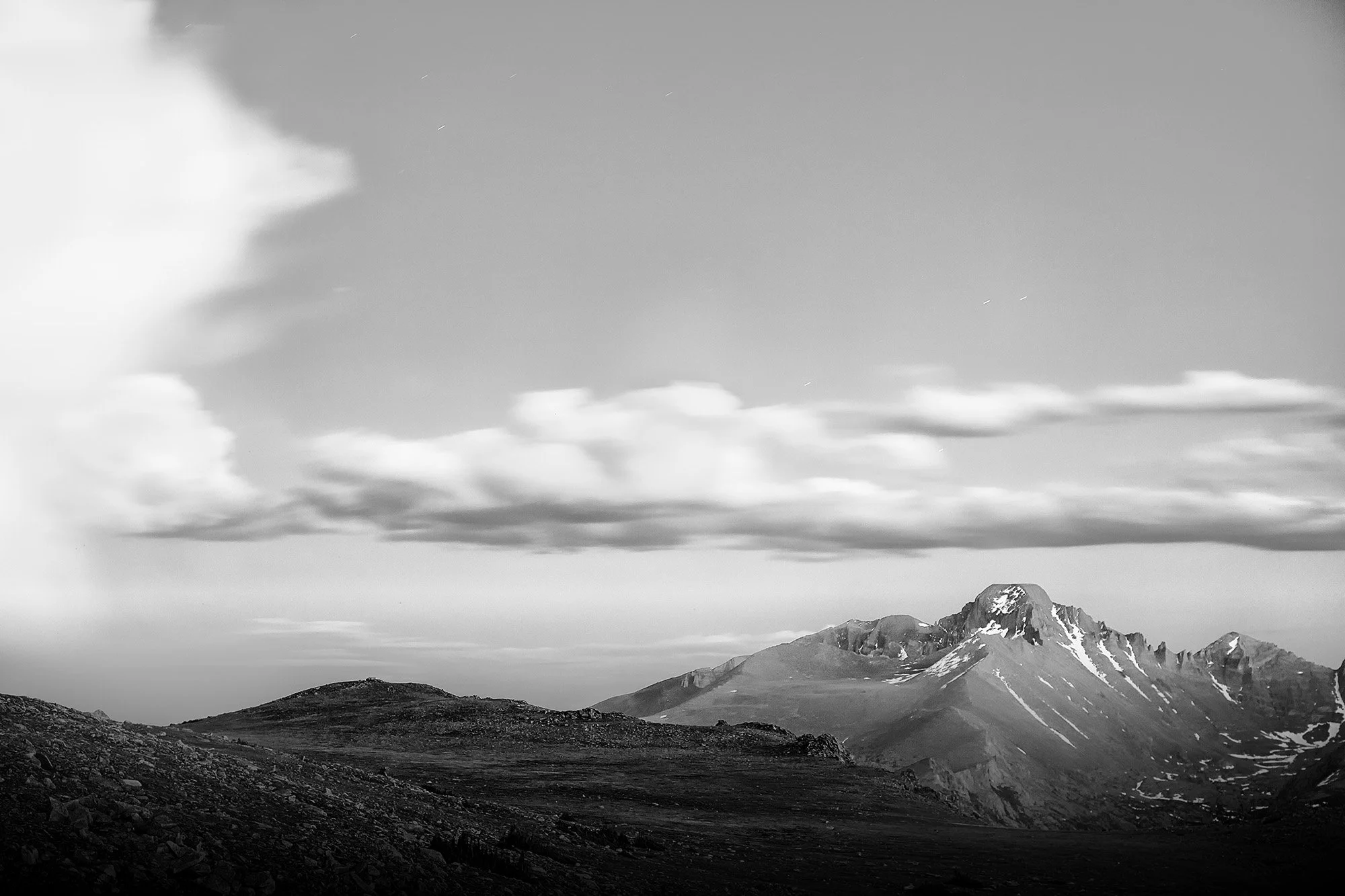 Longs Peak and Deck of Clouds