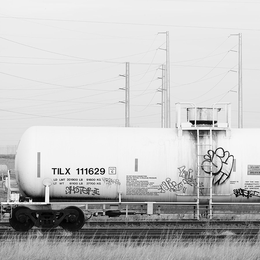 White Car and Powerlines