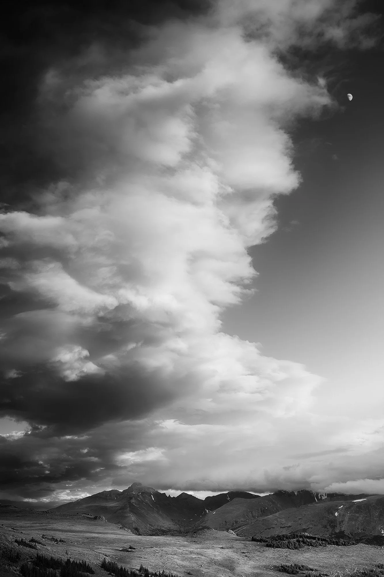 Longs Peak, Towering Clouds