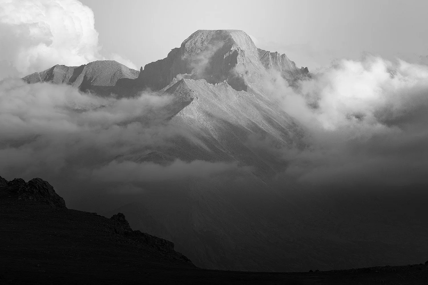Longs Peak, Billowing Clouds