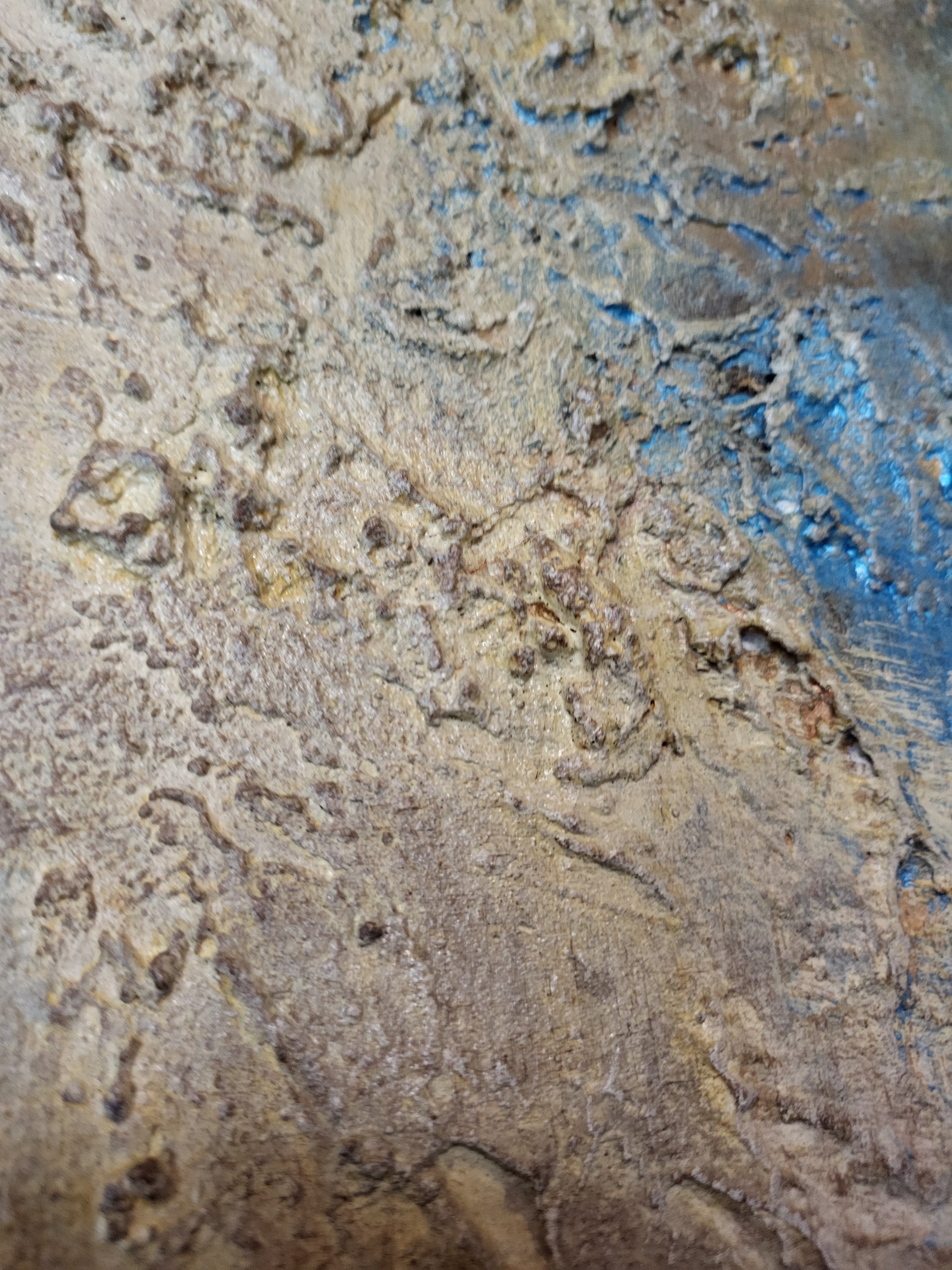 Steinsee – Abstraktes Original-Gemälde von Pia Holzinger mit haptischer Strukturpaste und Farbspray auf Leinwand.