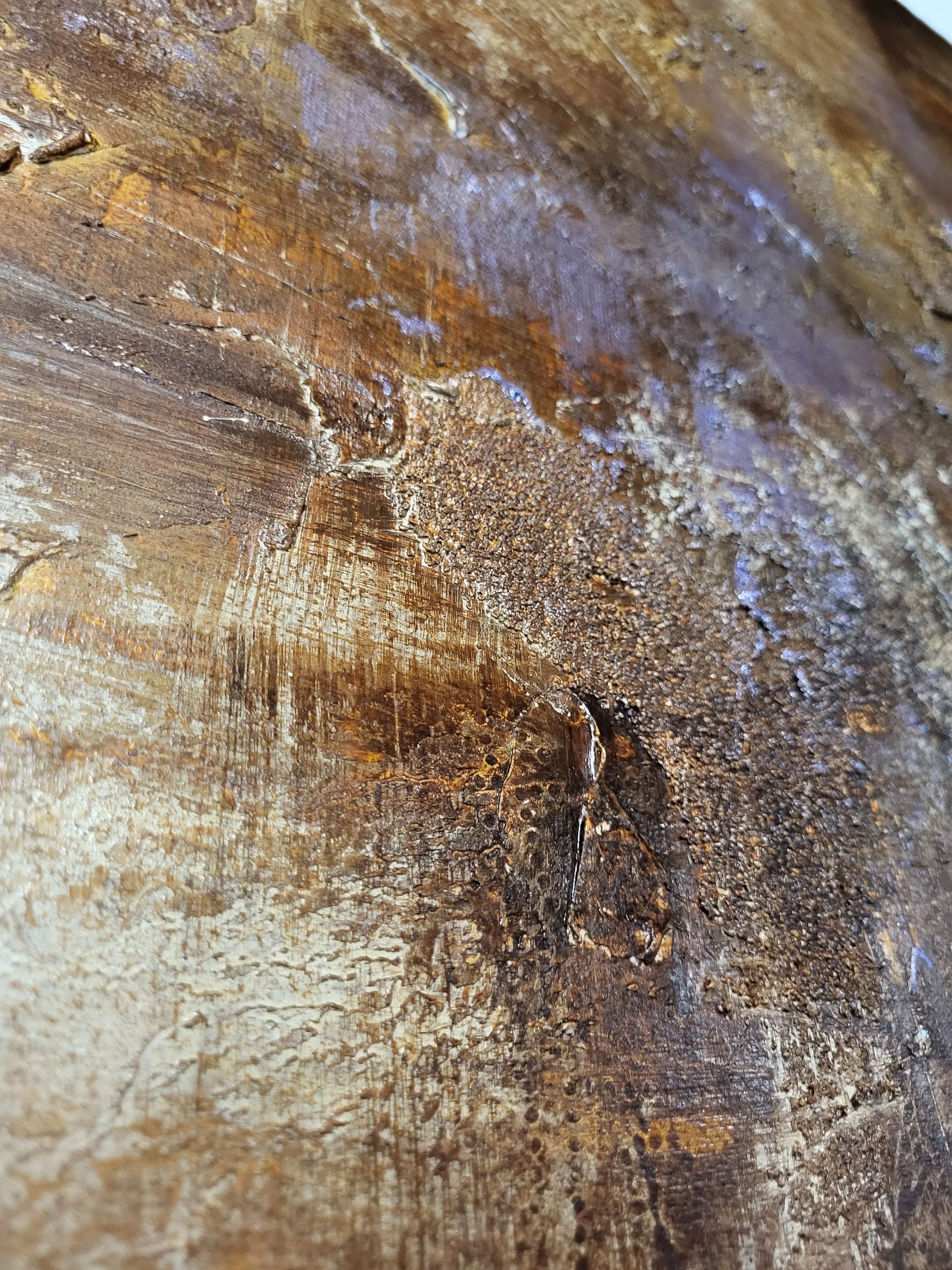 Antik – Original-Wandbild von Pia Holzinger mit Acryl, Farbspray und haptischer Struktur auf Leinwand.