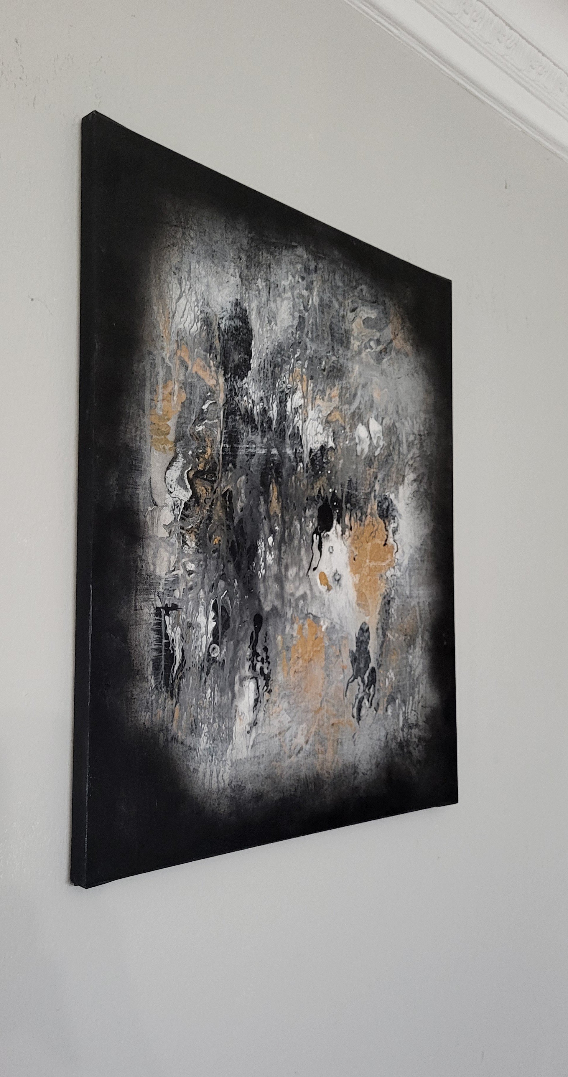 Vogelmist – Abstraktes Original-Gemälde von Pia Holzinger, Acryl auf Leinwand und Keilrahmen.