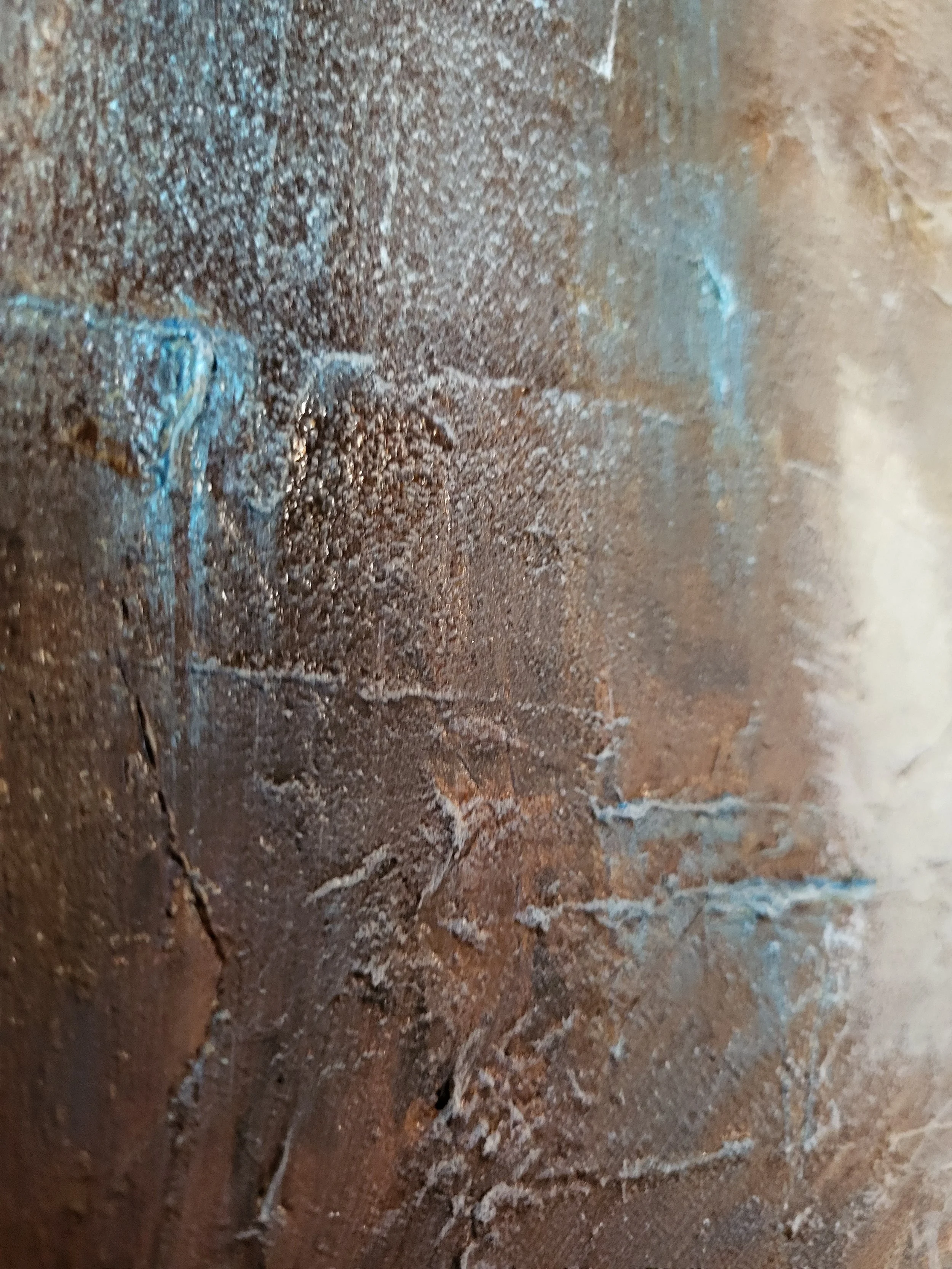 Brau – Großformatiges Original-Gemälde von Pia Holzinger, Mixed Media mit Strukturpaste und Farbspray auf Leinwand.