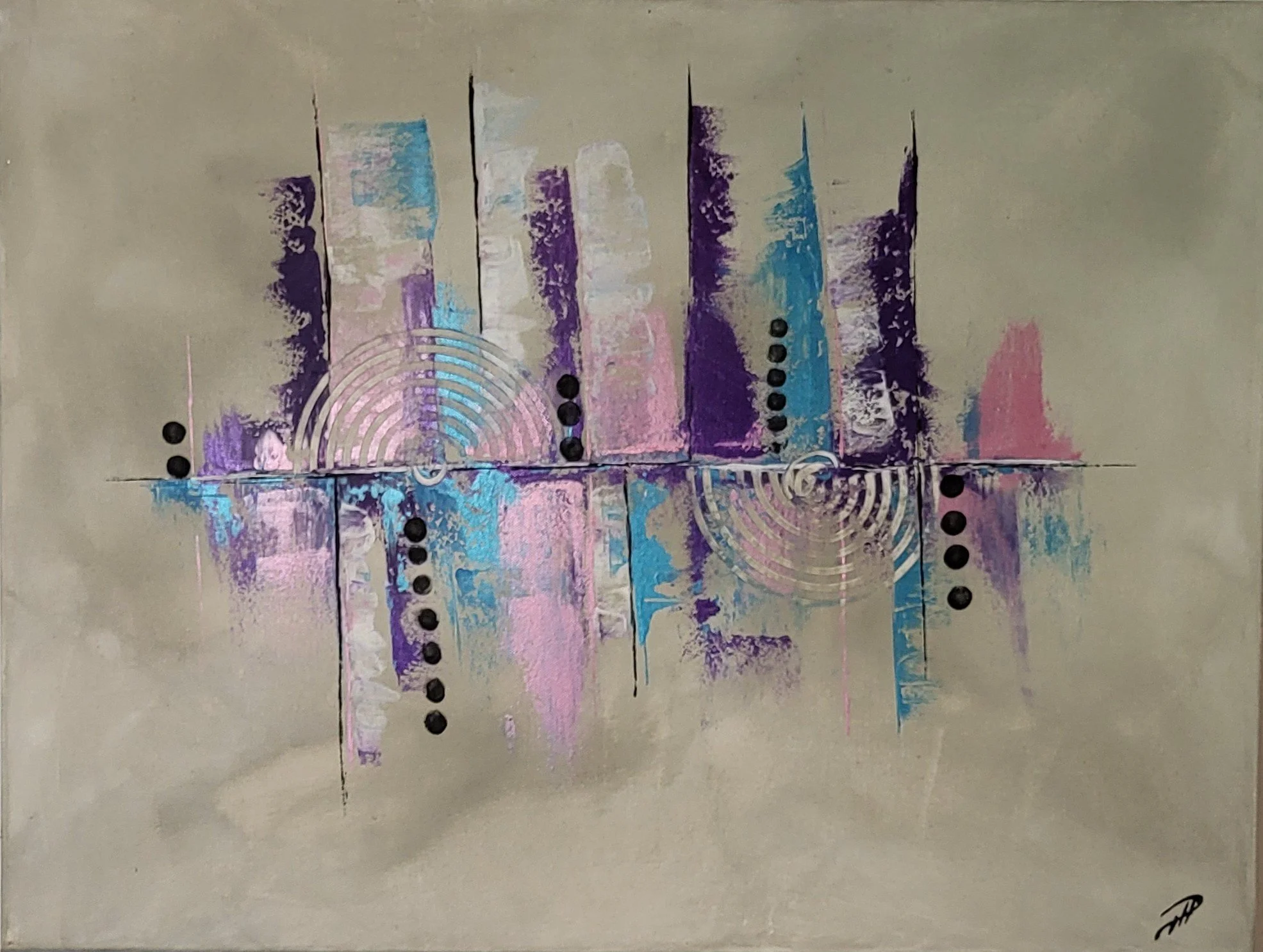 Pastell Vibes – Original-Gemälde von Pia Holzinger, Acryl auf Leinwand in Pinsel- und Spachteltechnik.