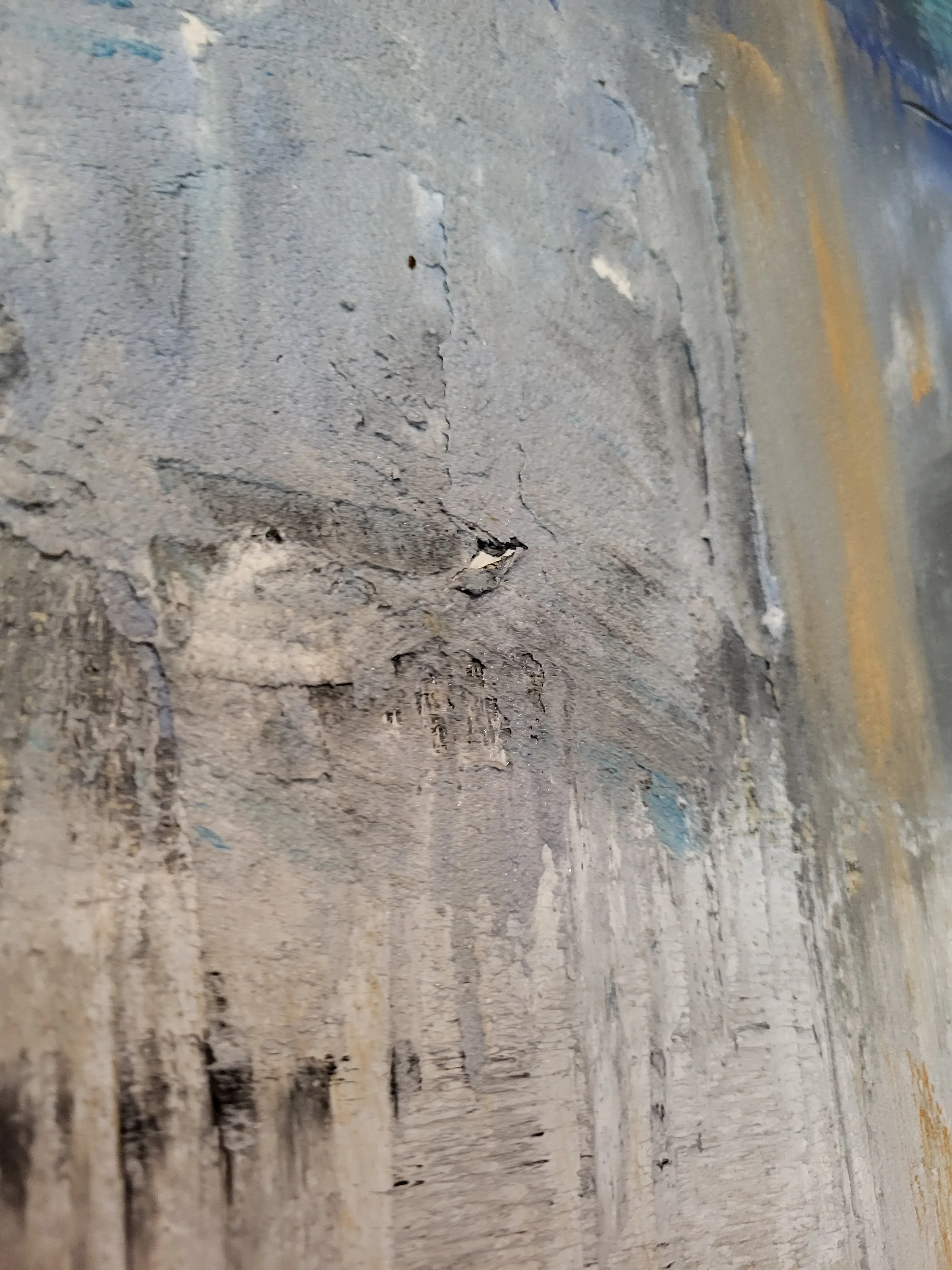 Paper – Quadratisches Original-Gemälde von Pia Holzinger mit Zeitungscollage, Acryl und Strukturpaste auf Leinwand.