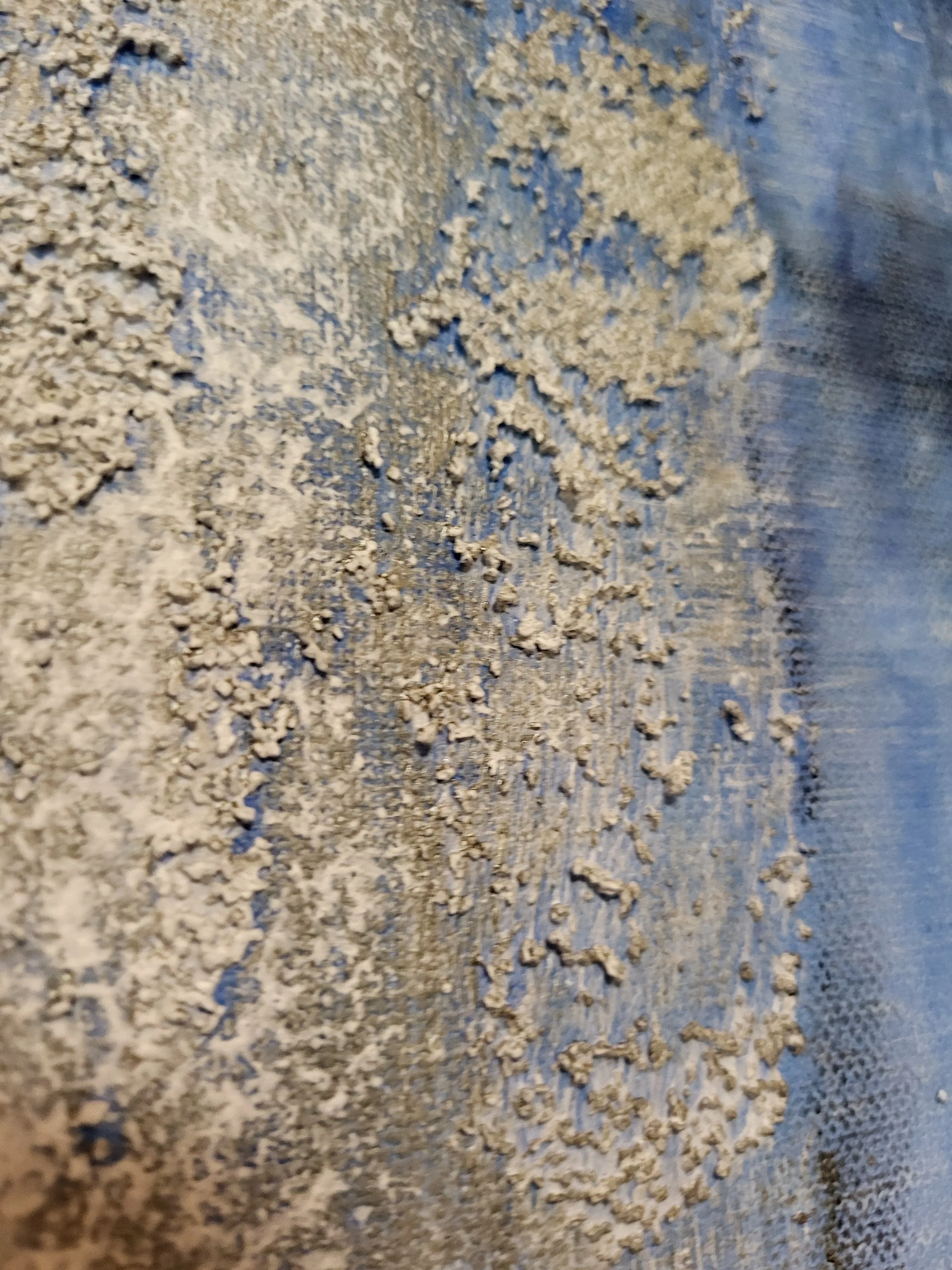 See – Abstraktes Original-Gemälde von Pia Holzinger mit haptischer Strukturpaste und Acryl auf Leinwand.