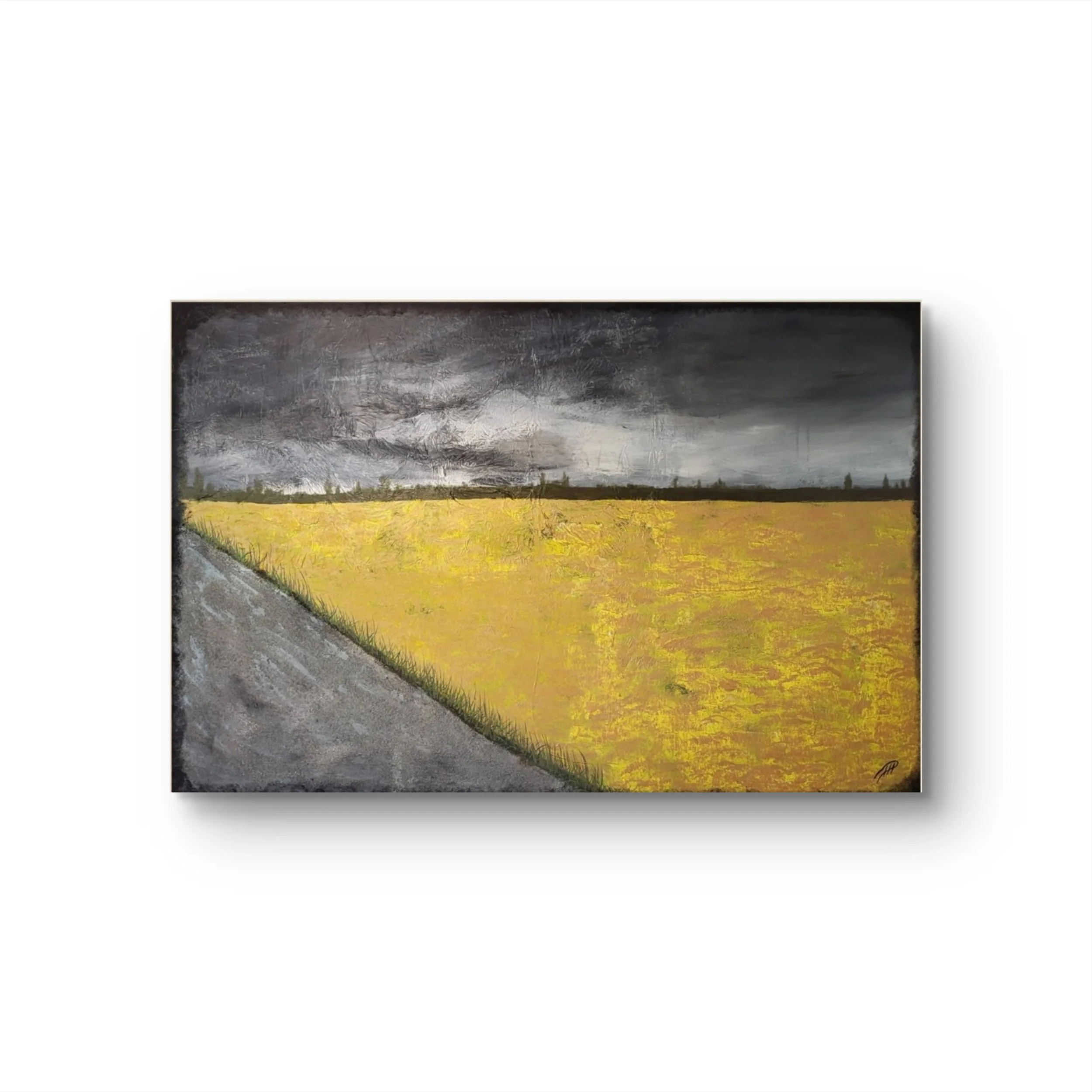 Storm is coming – Monumentales Original-Wandbild von Pia Holzinger mit grober Strukturpaste und Acryl auf Leinwand.