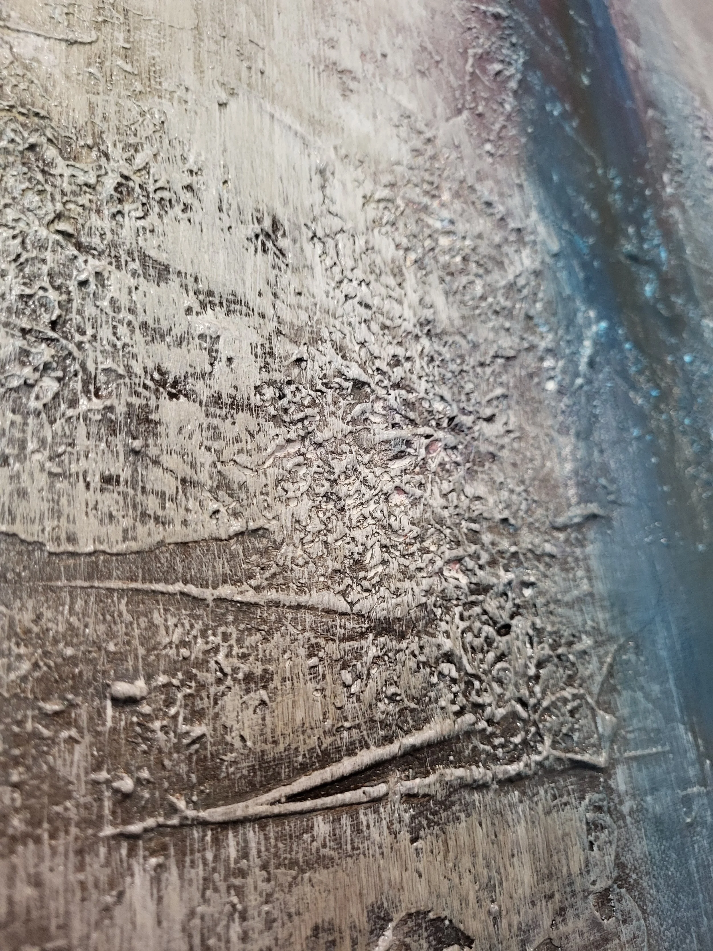 Frost – Original-Gemälde von Pia Holzinger mit haptischer Strukturpaste und Acryl auf Leinwand.