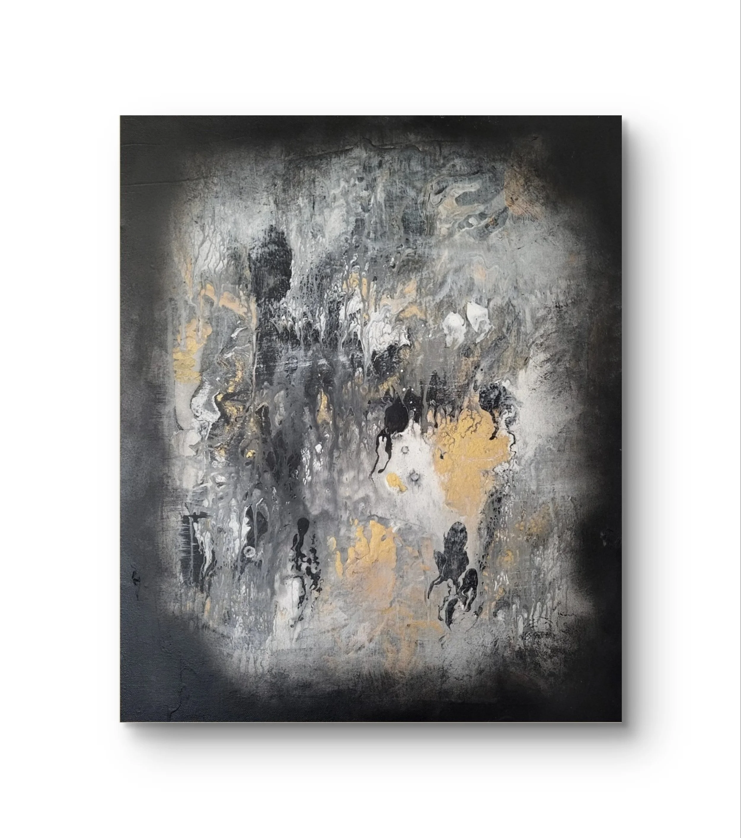 Vogelmist – Abstraktes Original-Gemälde von Pia Holzinger, Acryl auf Leinwand und Keilrahmen.