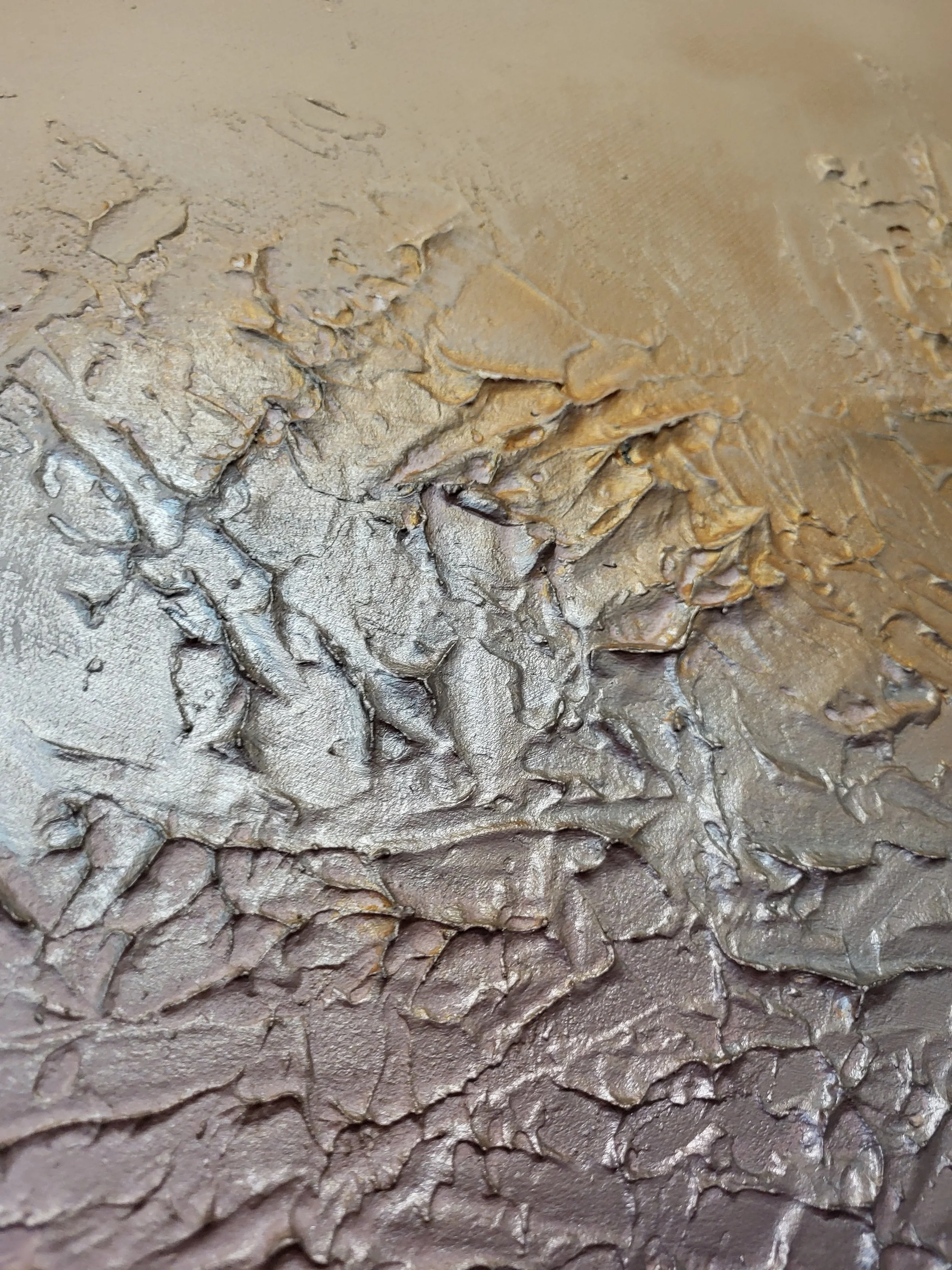 Sandsturm – Großformatiges Panorama-Original von Pia Holzinger mit haptischer Strukturpaste und Acryl auf Leinwand.