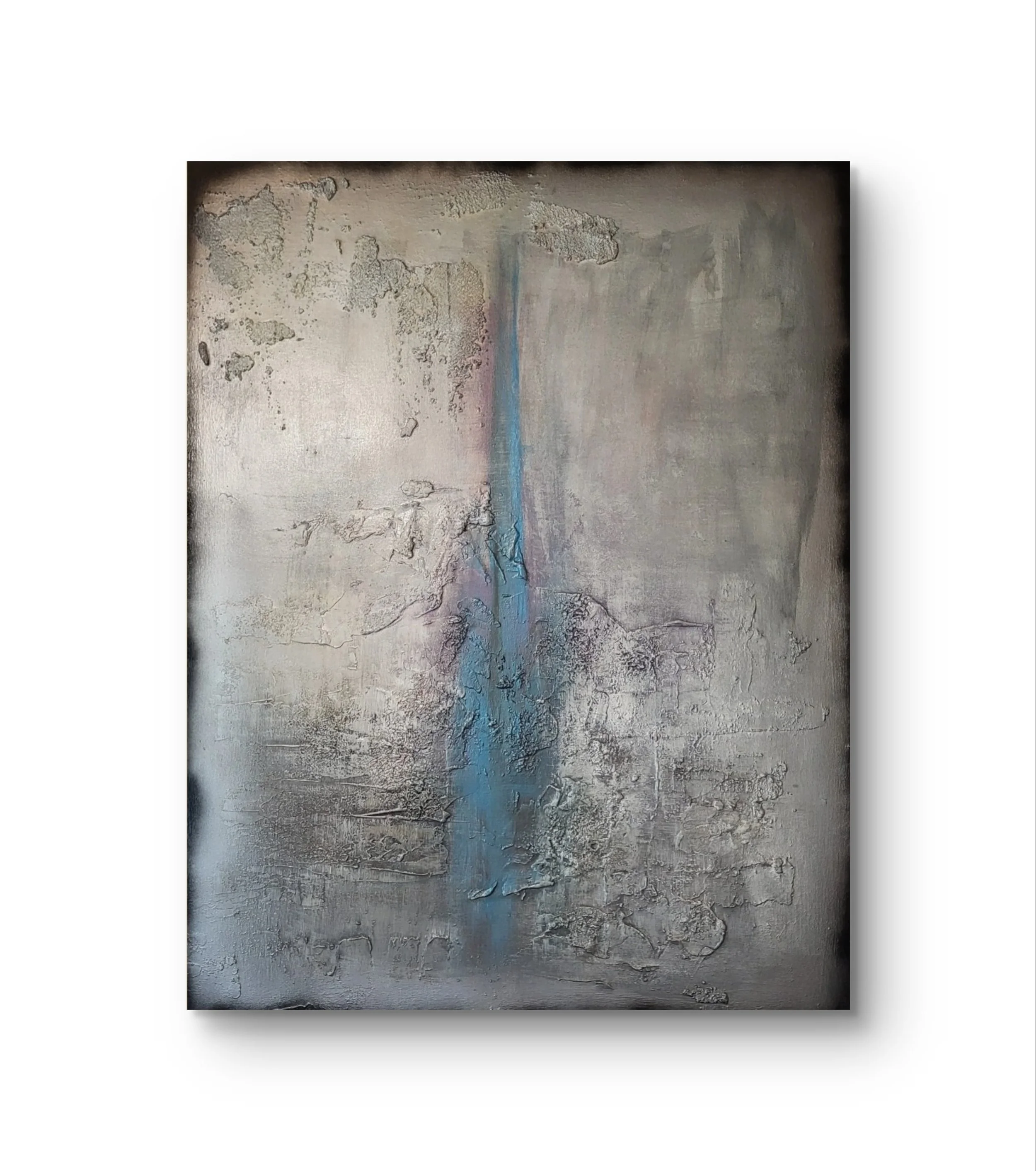 Frost – Original-Gemälde von Pia Holzinger mit haptischer Strukturpaste und Acryl auf Leinwand.