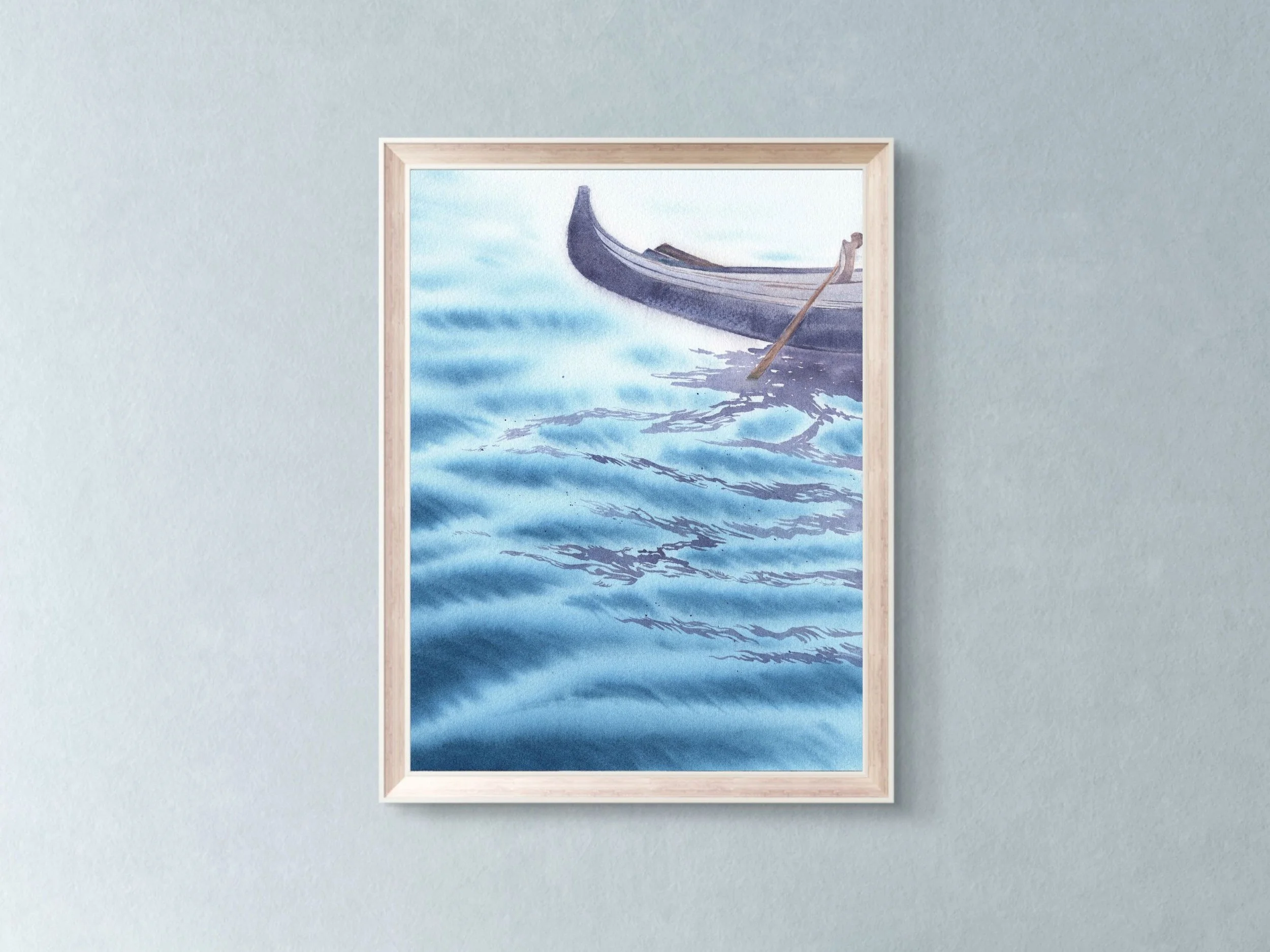 Venice Gondola Archival Art Print  Watercolor Venice Poster1.jpg