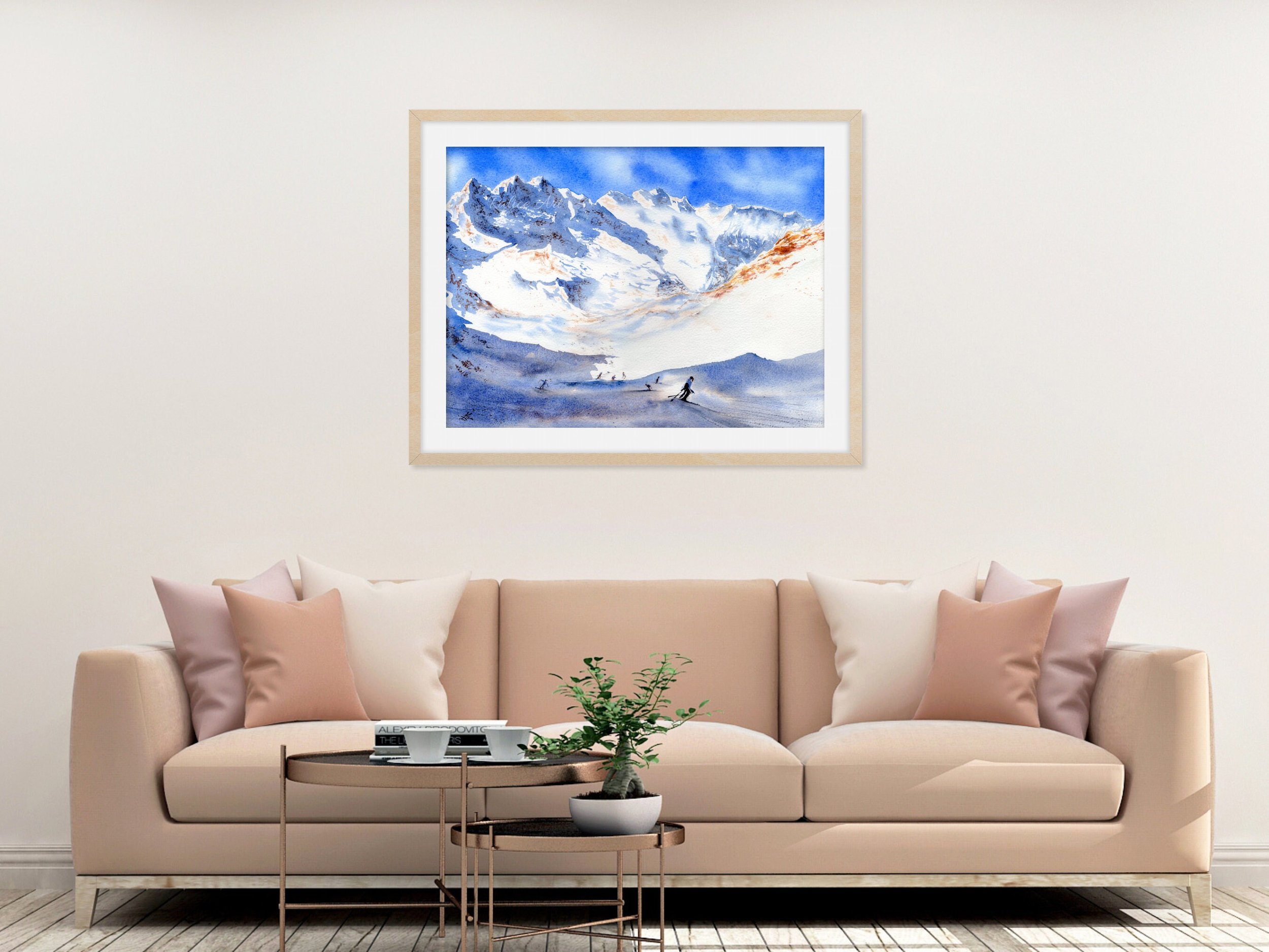 Winter Light Giclee Fine Art Print, Printed on Luxurious Gallery-Quality Matte Paper in a Room Setting