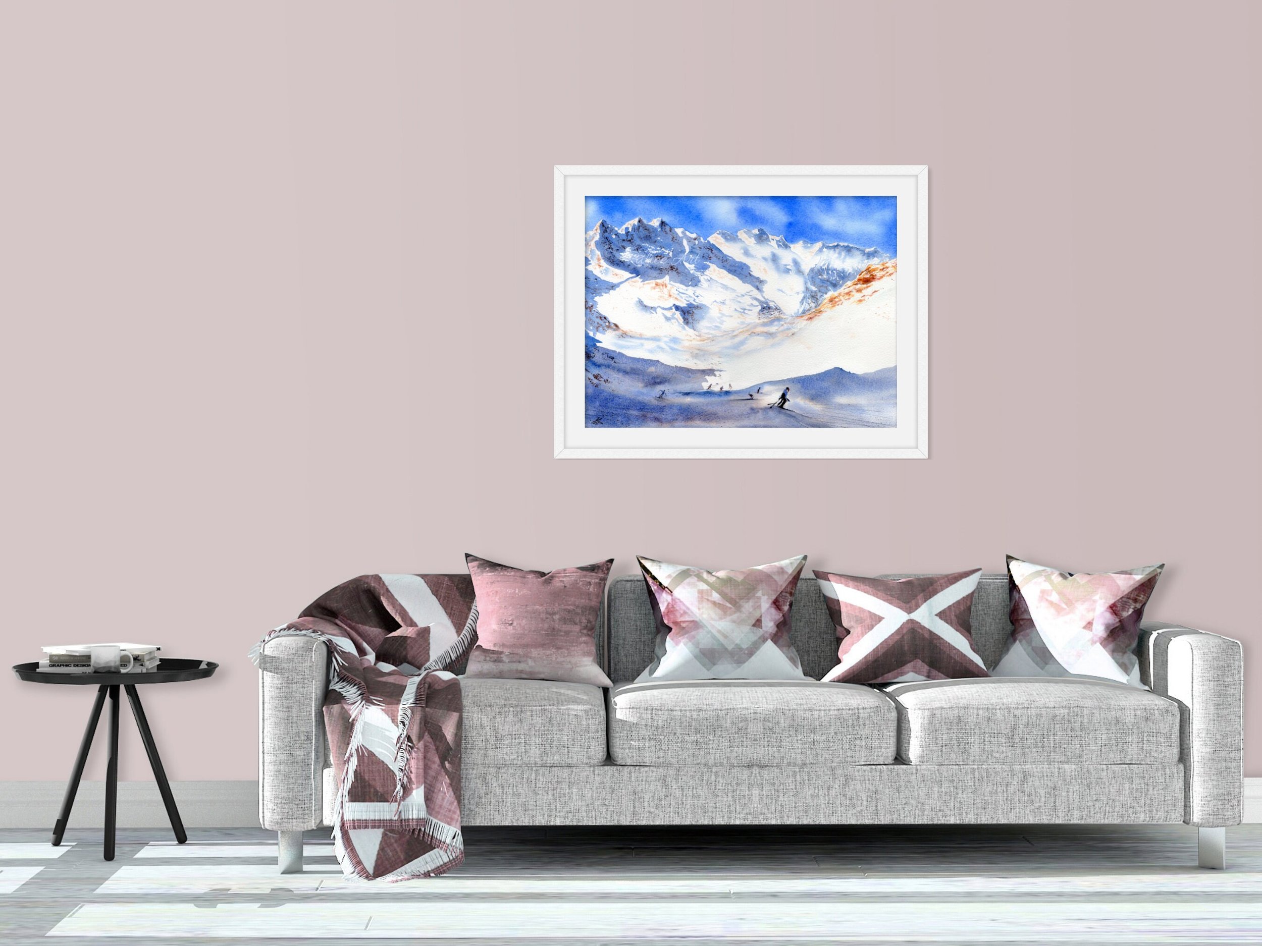 Winter Light Giclee Fine Art Print, Printed on Luxurious Gallery-Quality Matte Paper in a Room Setting