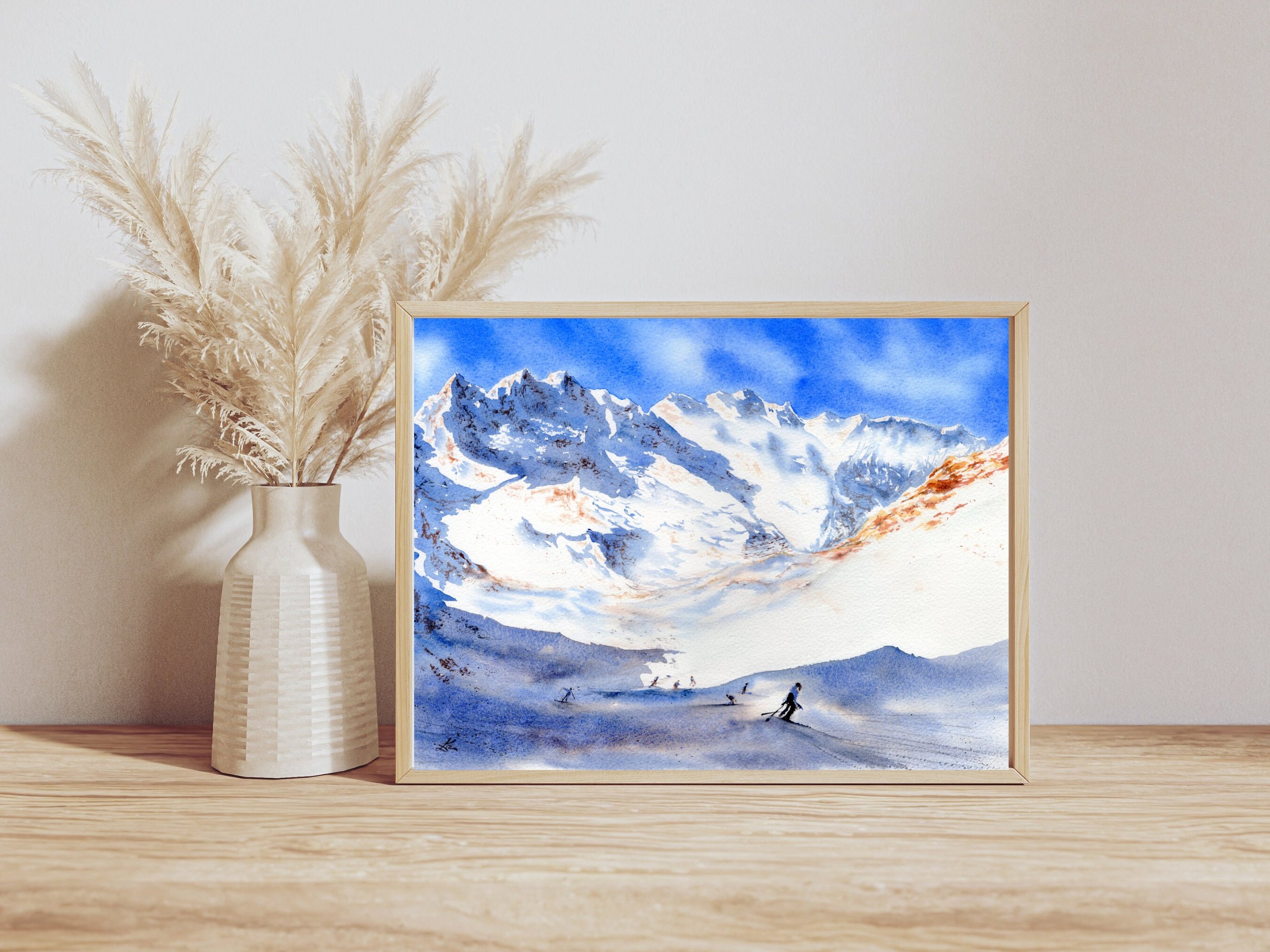 Winter Light Giclee Fine Art Print, Printed on Luxurious Gallery-Quality Matte Paper on a Shelf