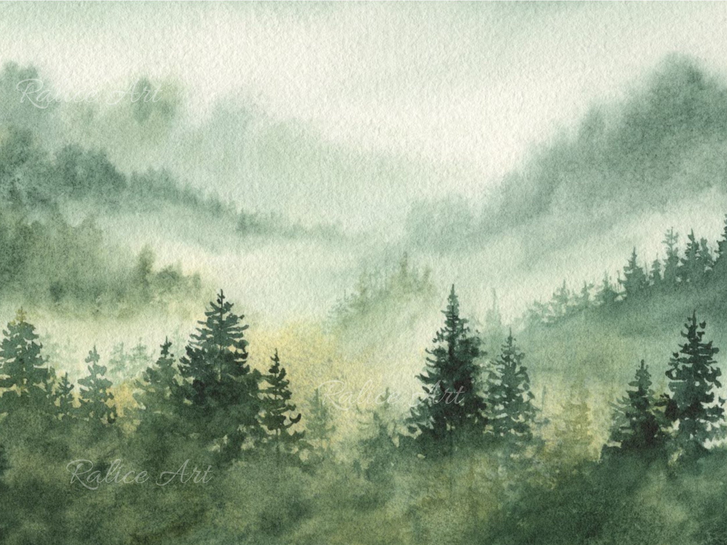 Misty Dreams Giclee Fine Art Print Printed on Luxurious Gallery-Quality Matte Paper Closeup