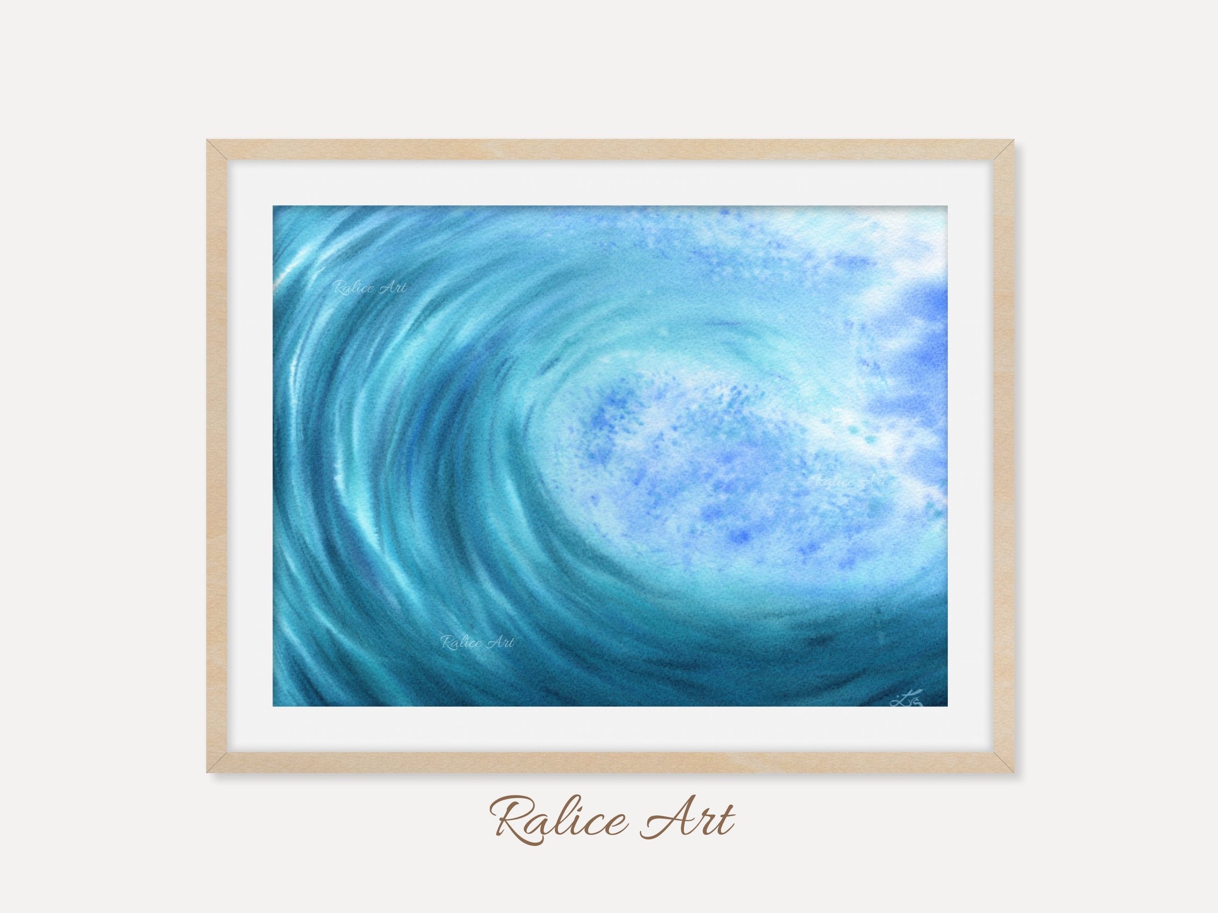 Marine Melody Fine Art Print Printed on Luxurious Gallery-Quality Matte Paper Framed Closeup on a Wall