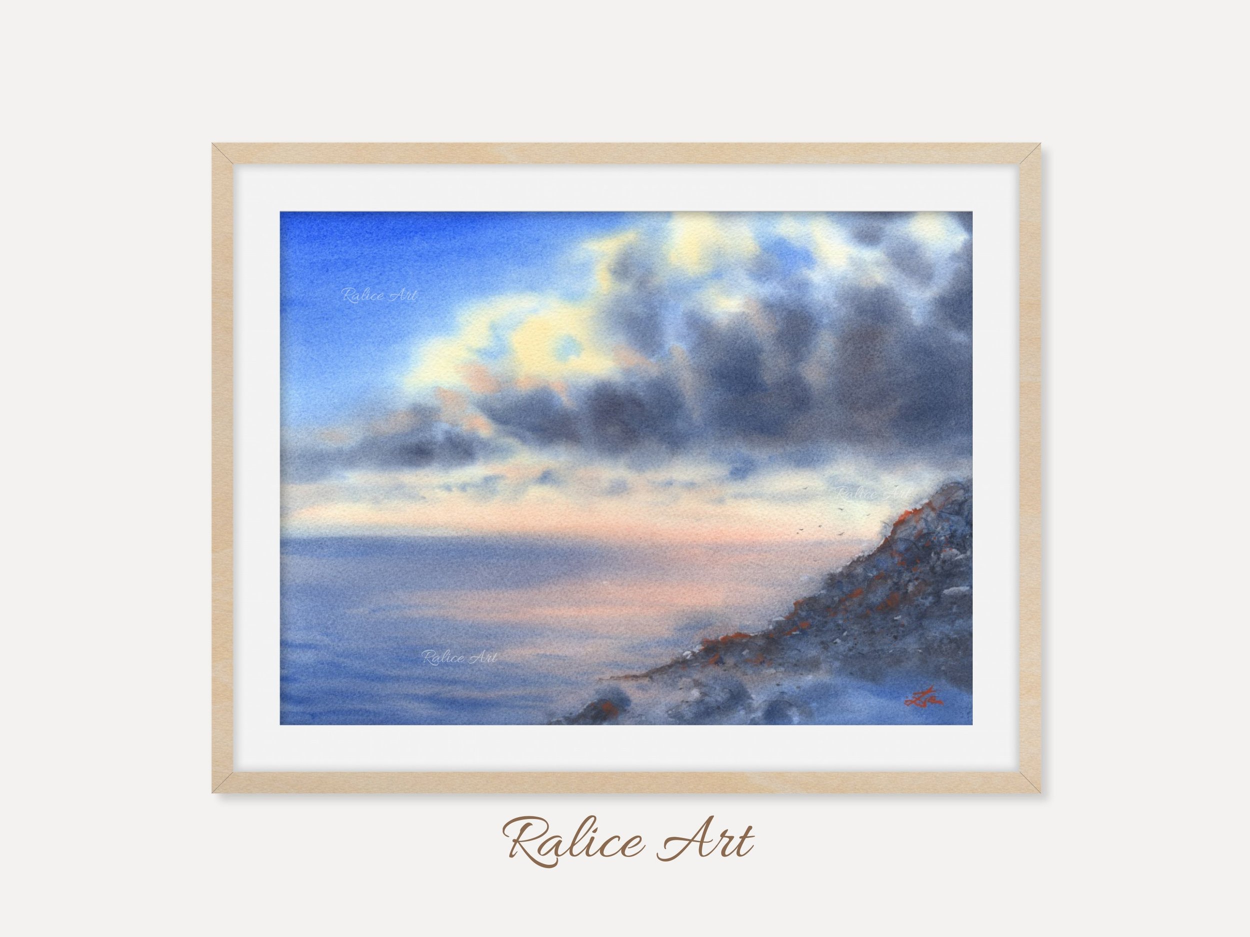 Hint Of Orange Giclee Fine Art Print Printed on Luxurious Gallery-Quality Matte Paper on the Wall Closeup