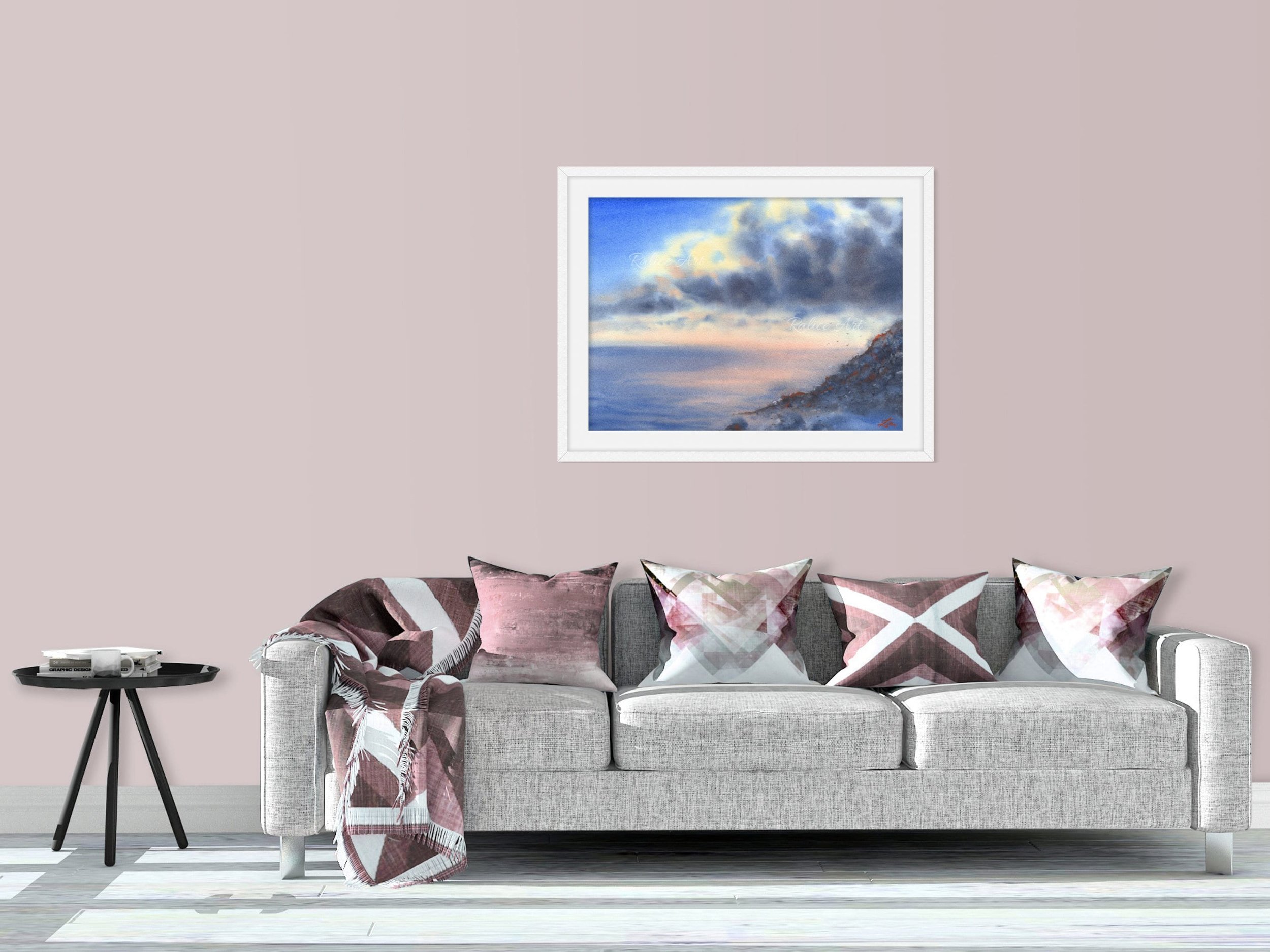 Hint Of Orange Giclee Fine Art Print Printed on Luxurious Gallery-Quality Matte Paper in a Room Setup