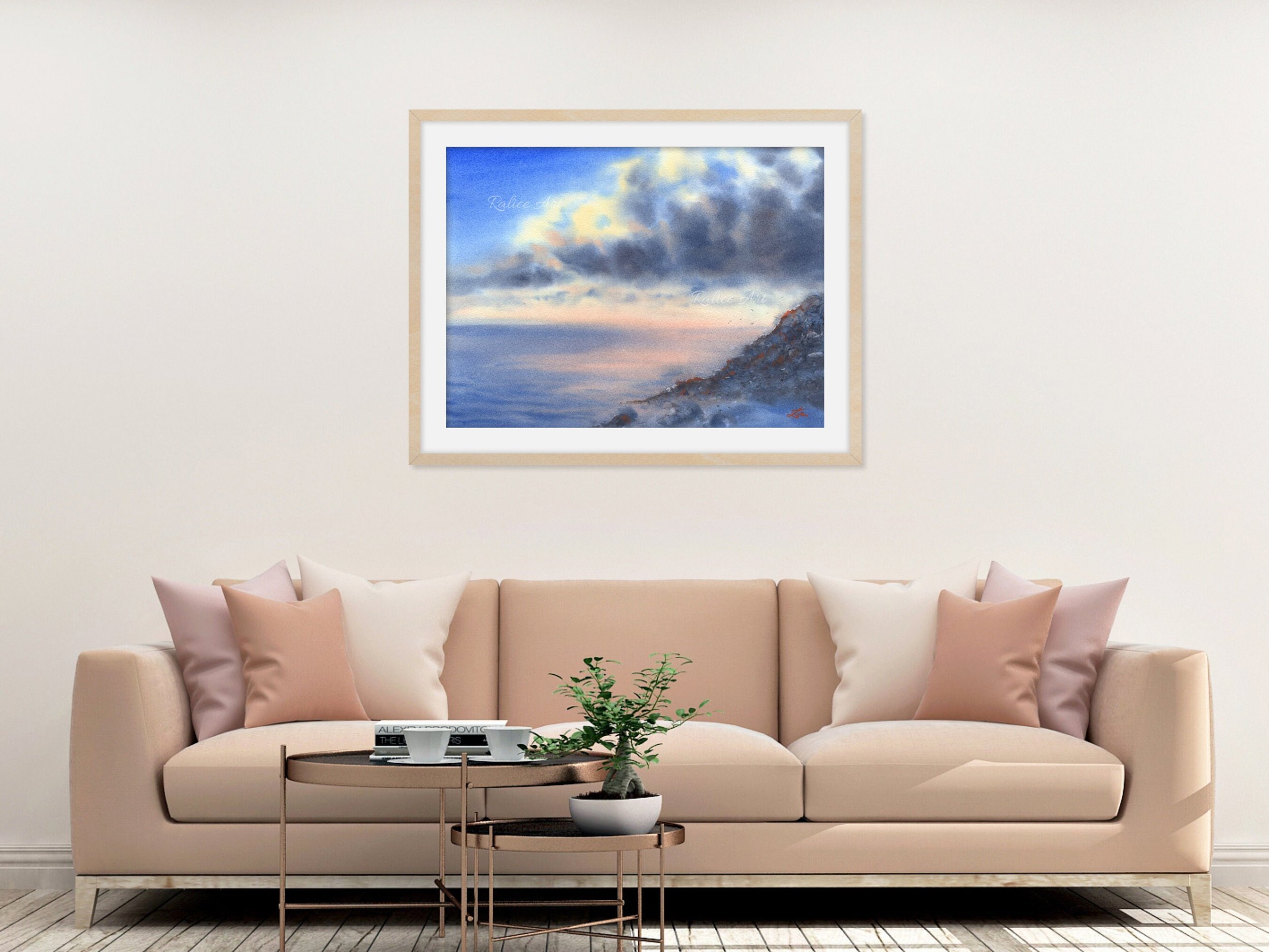 Hint Of Orange Giclee Fine Art Print Printed on Luxurious Gallery-Quality Matte Paper in a Room Setup