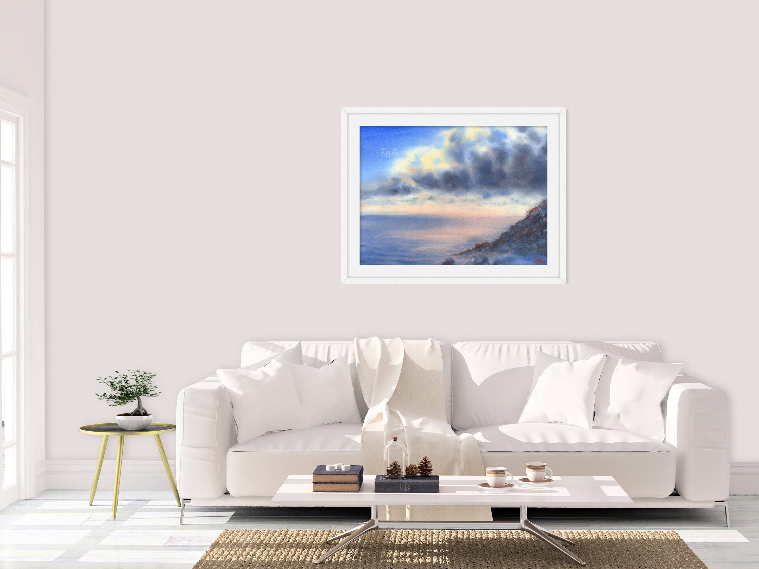 Hint Of Orange Giclee Fine Art Print Printed on Luxurious Gallery-Quality Matte Paper in a Room Setup