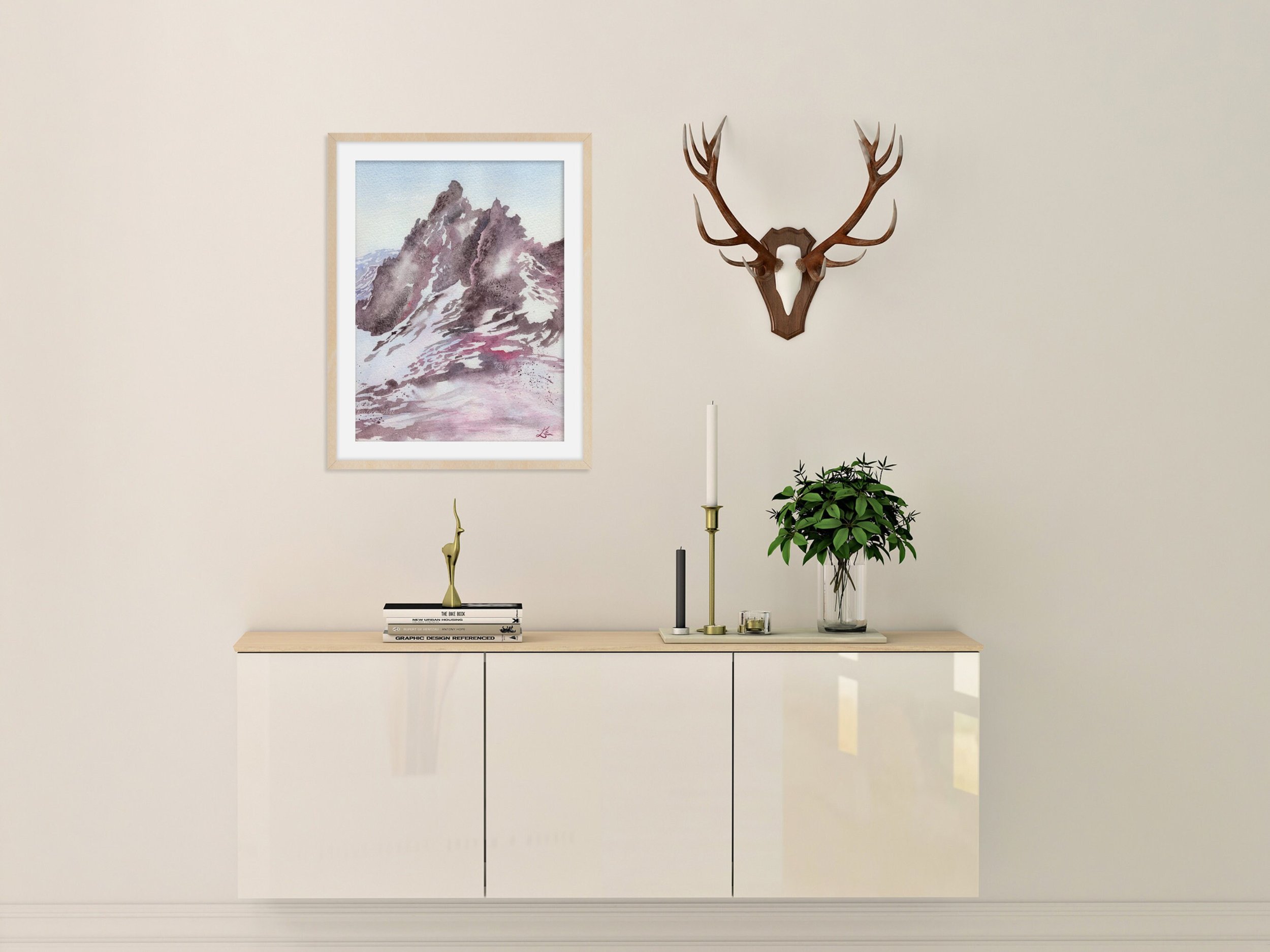 Flow From Within Giclee Fine Art Print Printed on Luxurious Gallery-Quality Matte Paper in a Room Setting