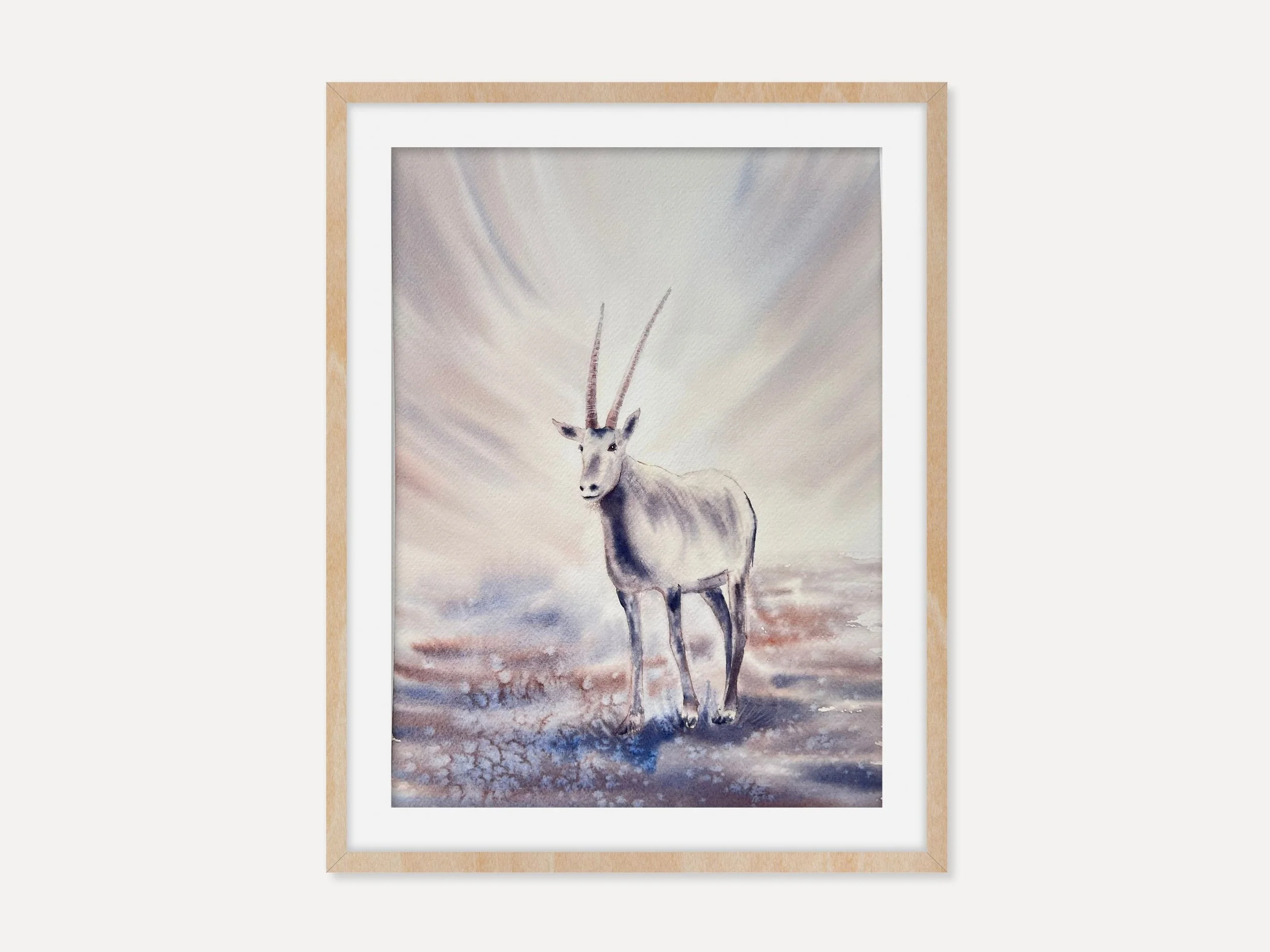 Anthilope Oryx - Original Watercolor Painting1.jpg