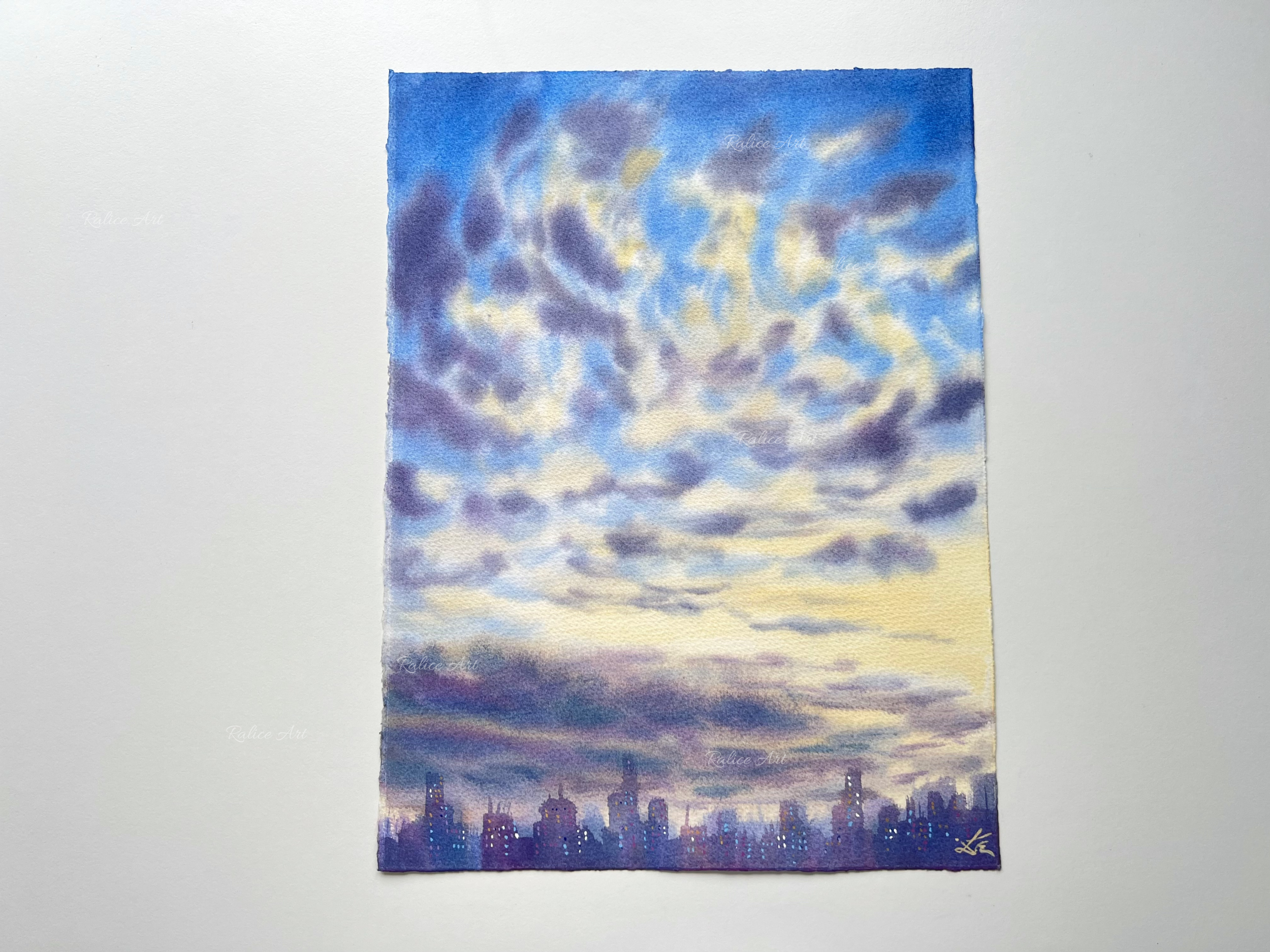 Sunrise Painting, Sunrise Landscape Painting, Cloudscape Sunrise Impressionist Painting, New Home Gift Ideas, Housewarming Gift for Friend