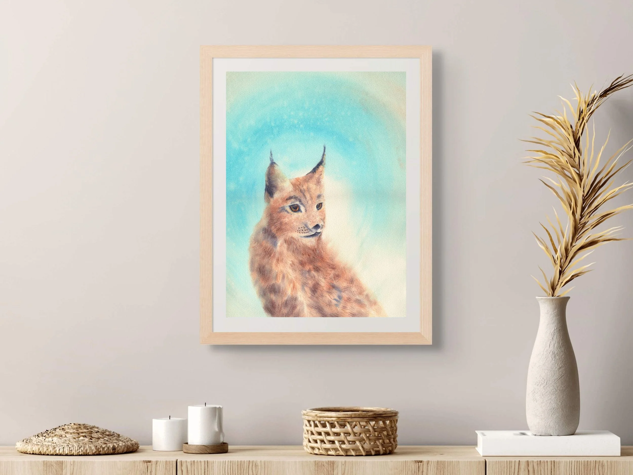 Iberian Lynx Fine Art Print Wildlife Watercolor Wall Art Nature Animal Decor Archival Fine Art Print 12.jpg