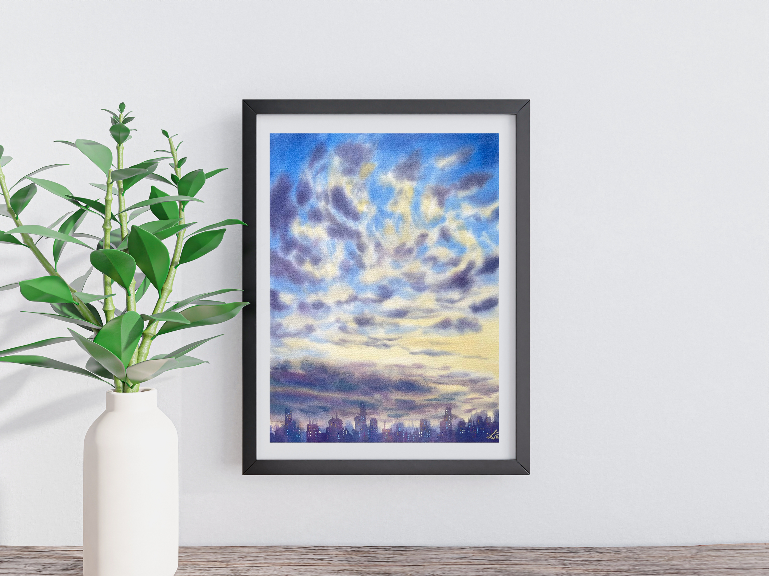Sunrise Painting, Sunrise Landscape Painting, Cloudscape Sunrise Impressionist Painting, New Home Gift Ideas, Housewarming Gift for Friend